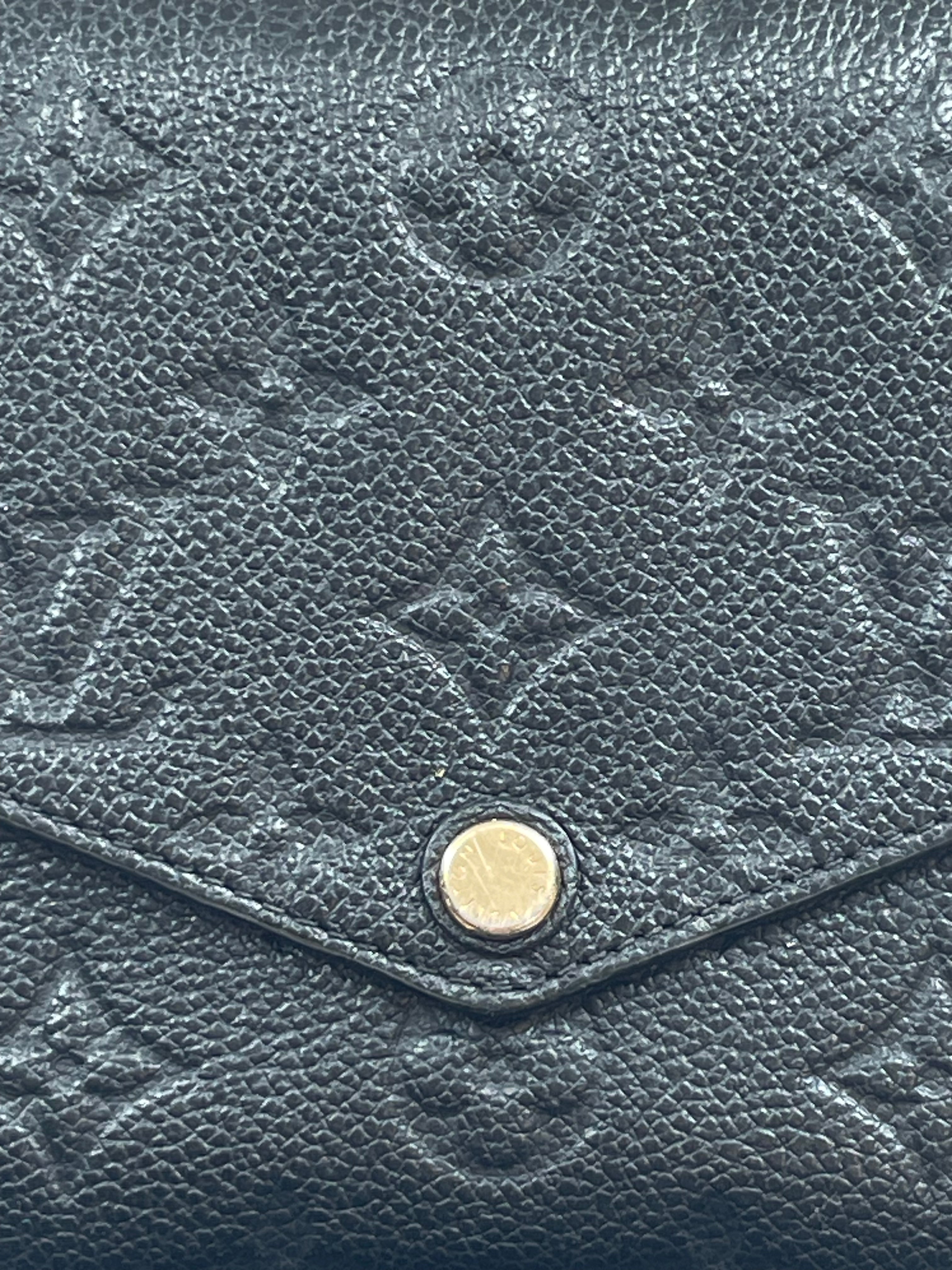 LOUIS VUITTON/Cross Body Bag/Monogram/BLK/FELICIE POCHETTE LV ENVELOPE view 7