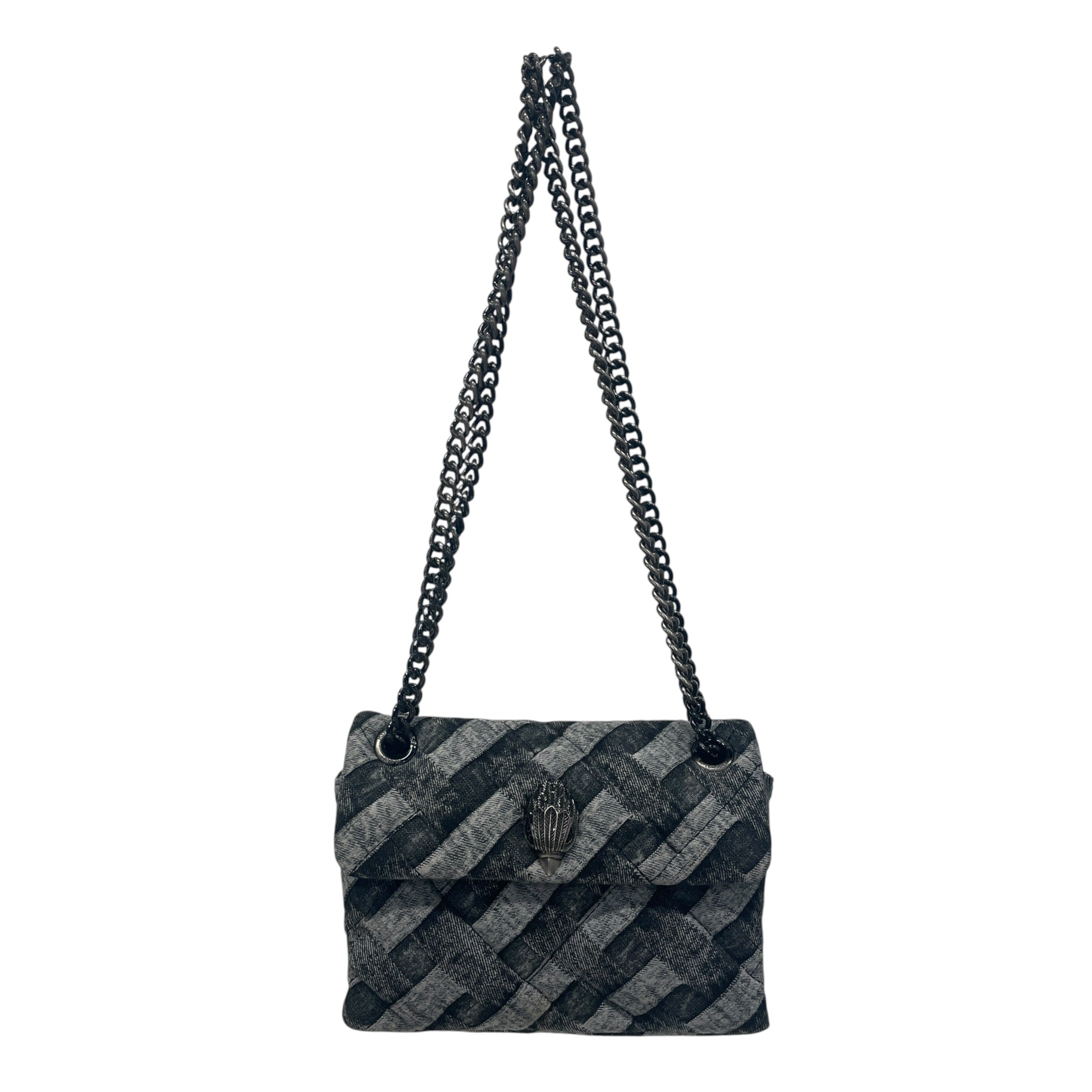 Kurt Geiger/Cross Body Bag/Stripe/GRY/kensington in gry-blk cloth view 1