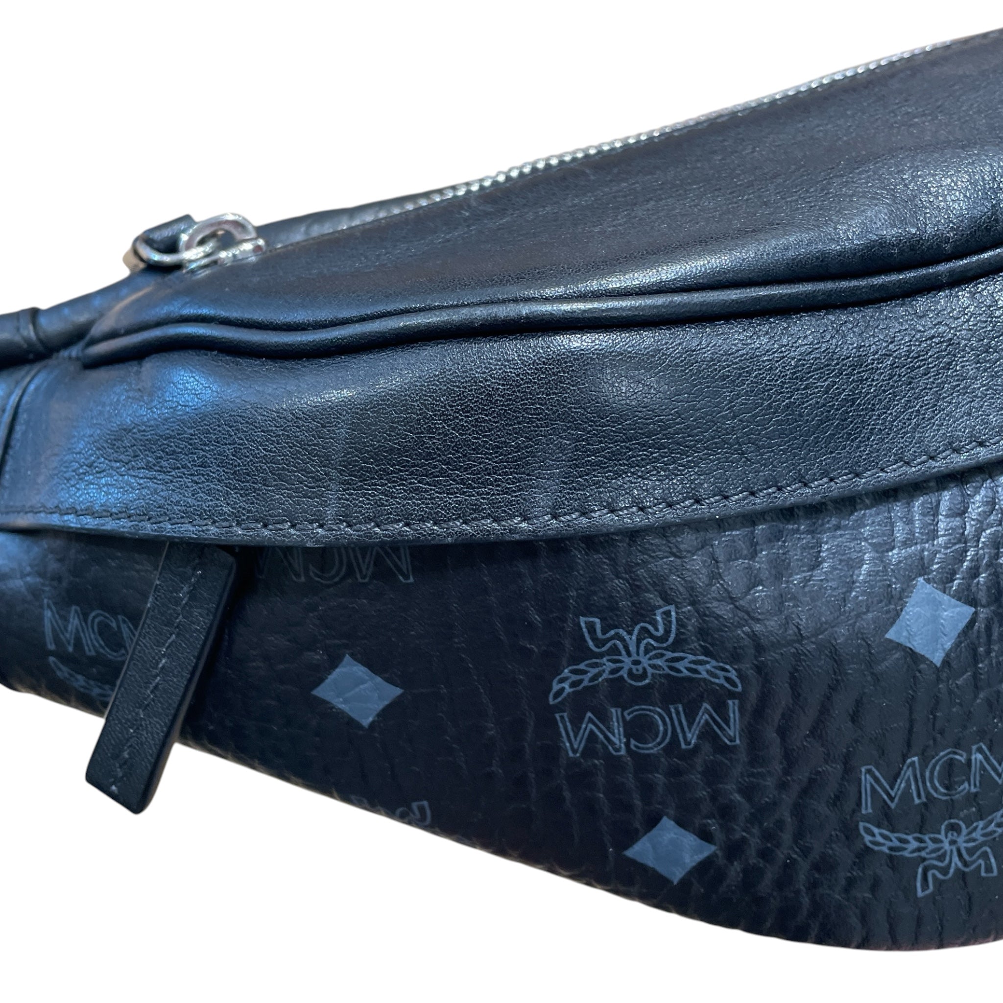 MCM/Fanny Pack/Leather/BLK/MONOGRAM FANY PACK view 4