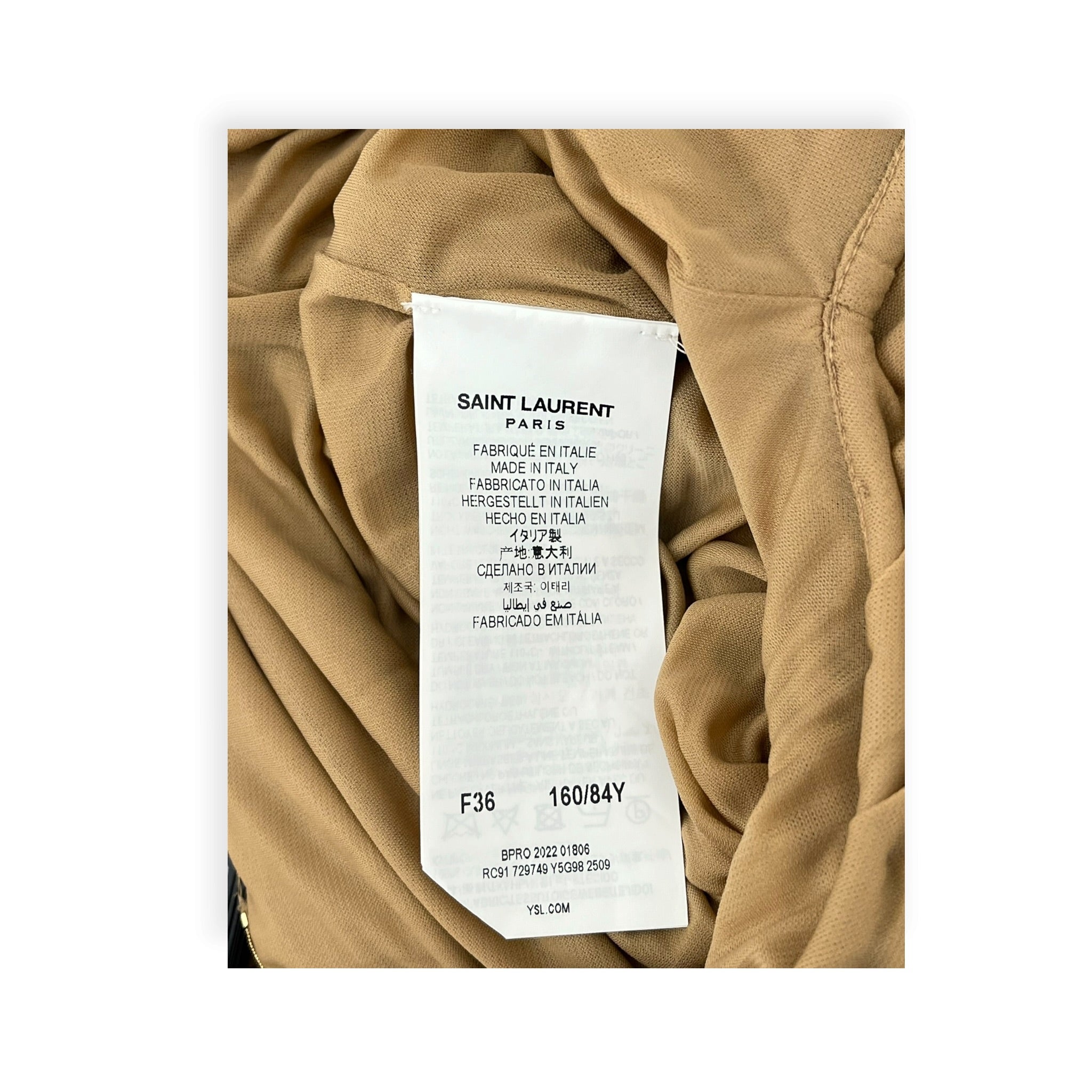 SAINT LAURENT/Dress/40/BEG/BNWT JERSEY DOUX LS DRESS view 4
