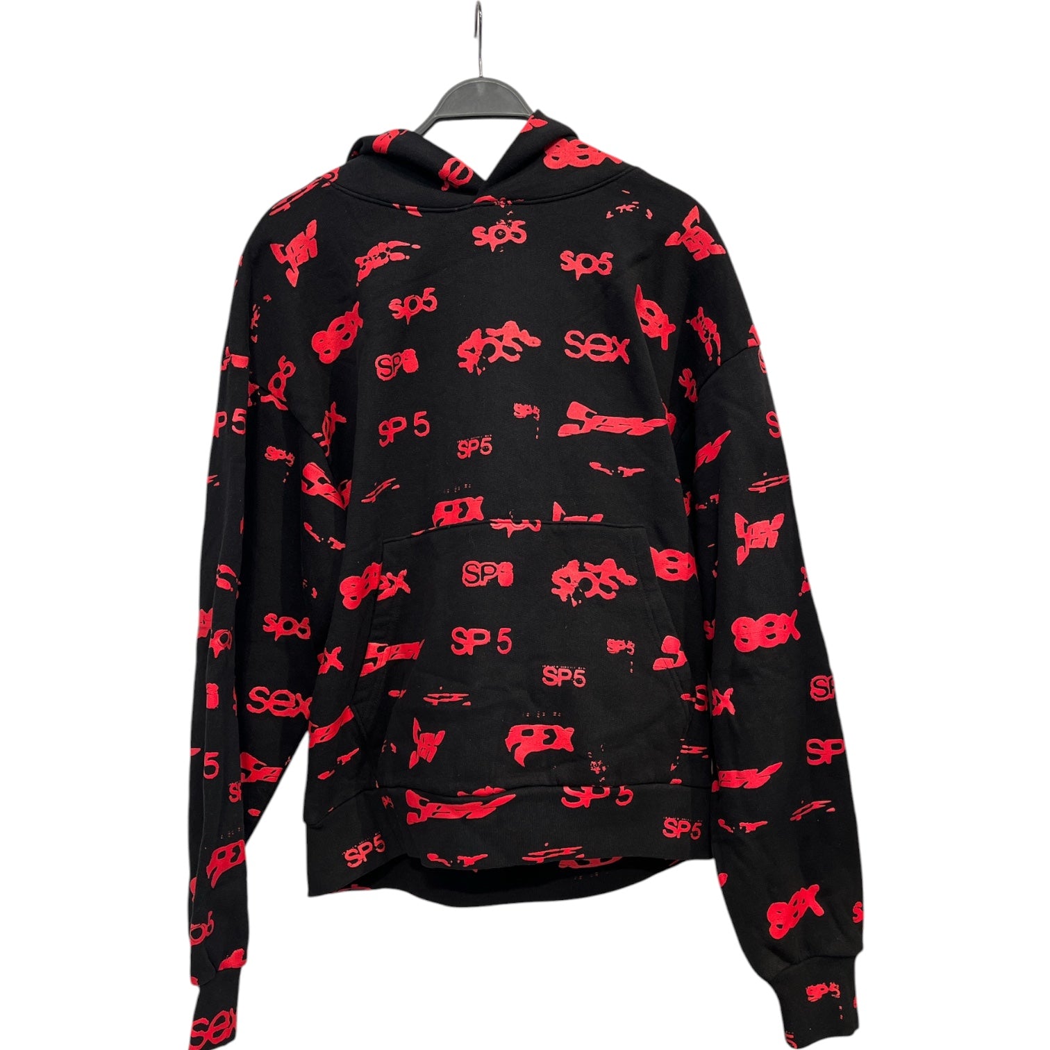 Sp5der/Hoodie/L/Graphic/Cotton/BLK/sp5 sex allover print view 1