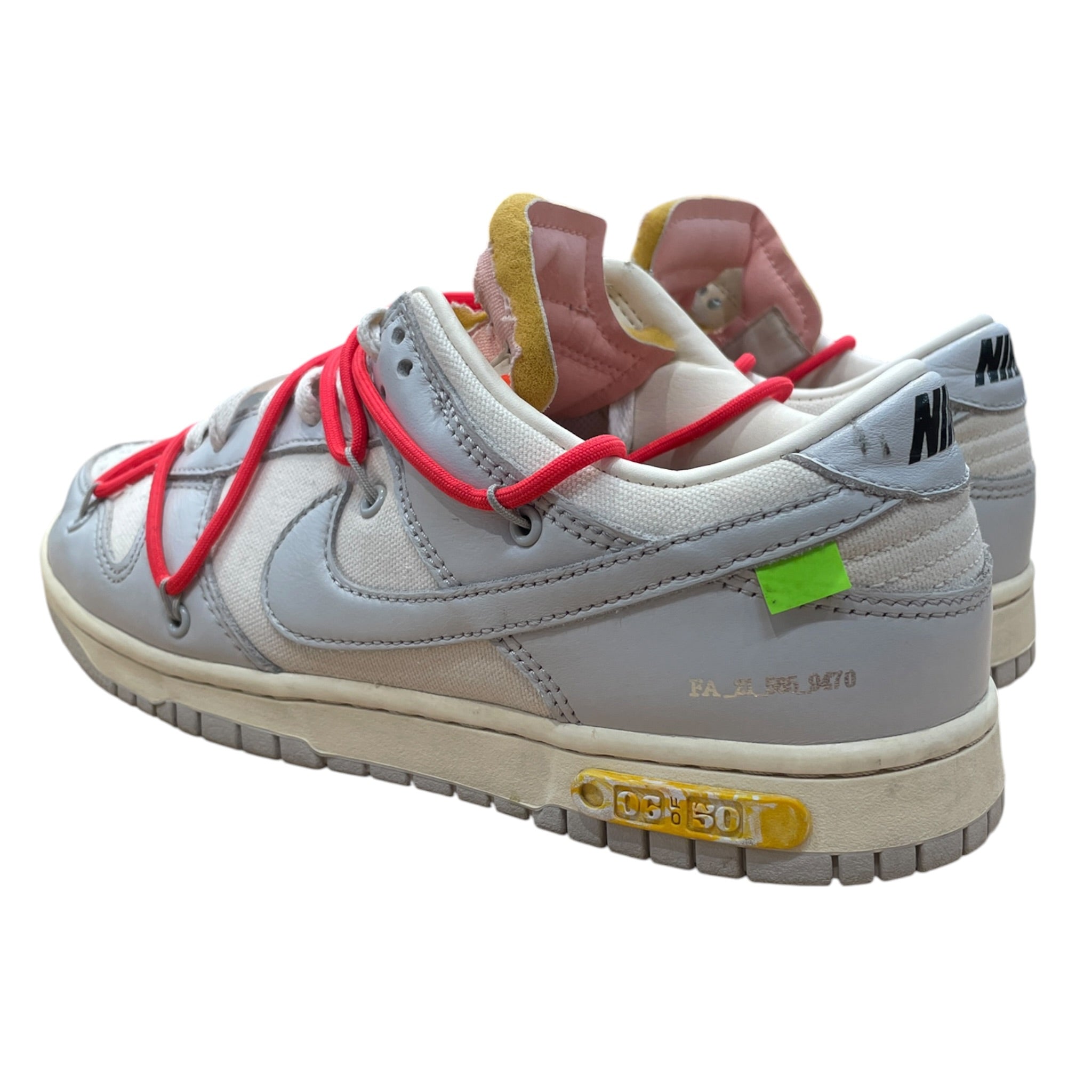 NIKE/OFF-WHITE/Low-Sneakers/US 9/Leather/GRY/DM1602-110 DUNK LOW view 2