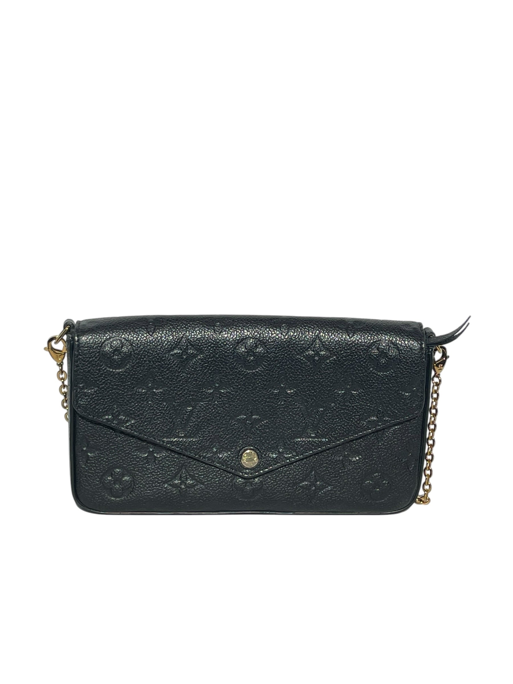 LOUIS VUITTON/Cross Body Bag/Monogram/BLK/FELICIE POCHETTE LV ENVELOPE view 1