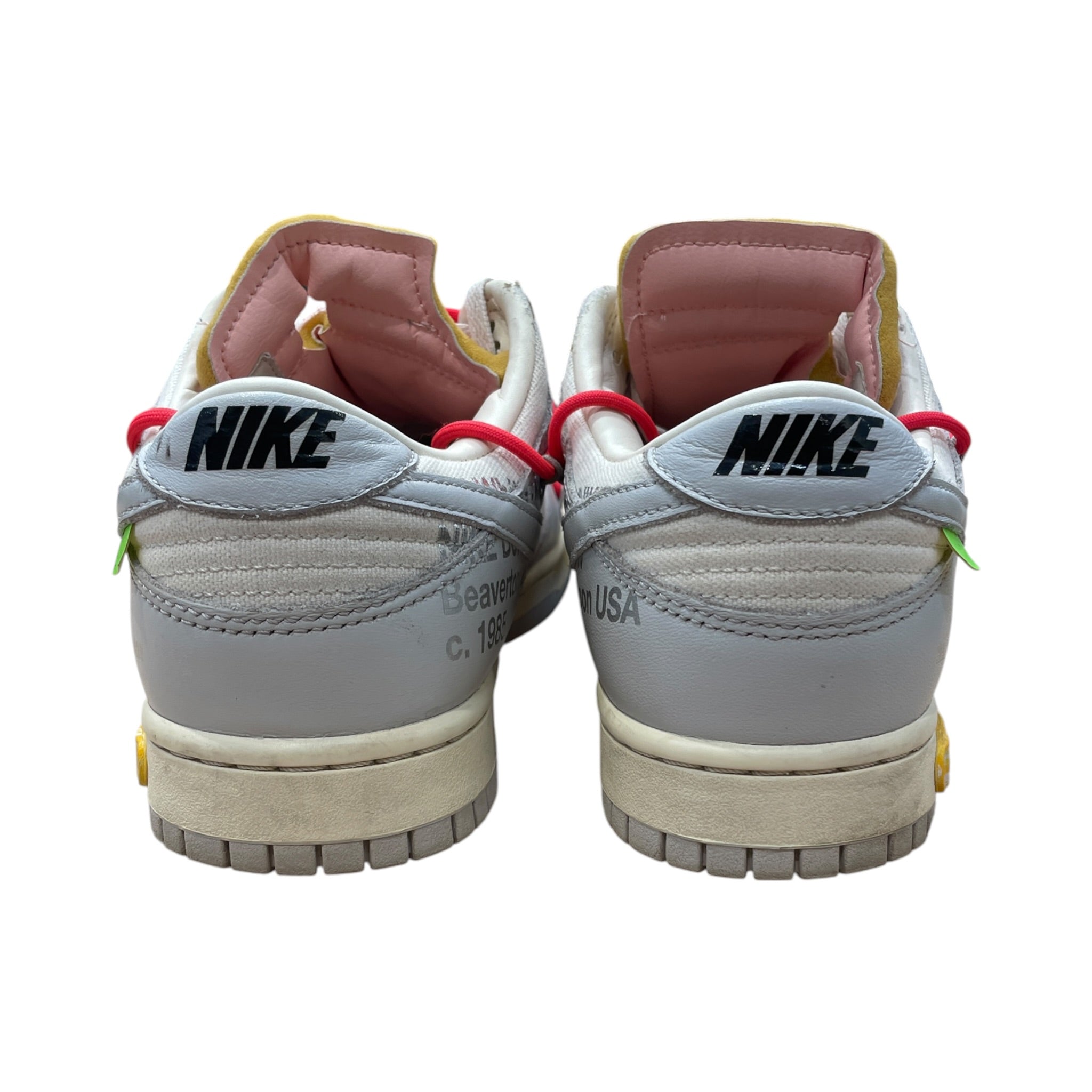 NIKE/OFF-WHITE/Low-Sneakers/US 9/Leather/GRY/DM1602-110 DUNK LOW view 4