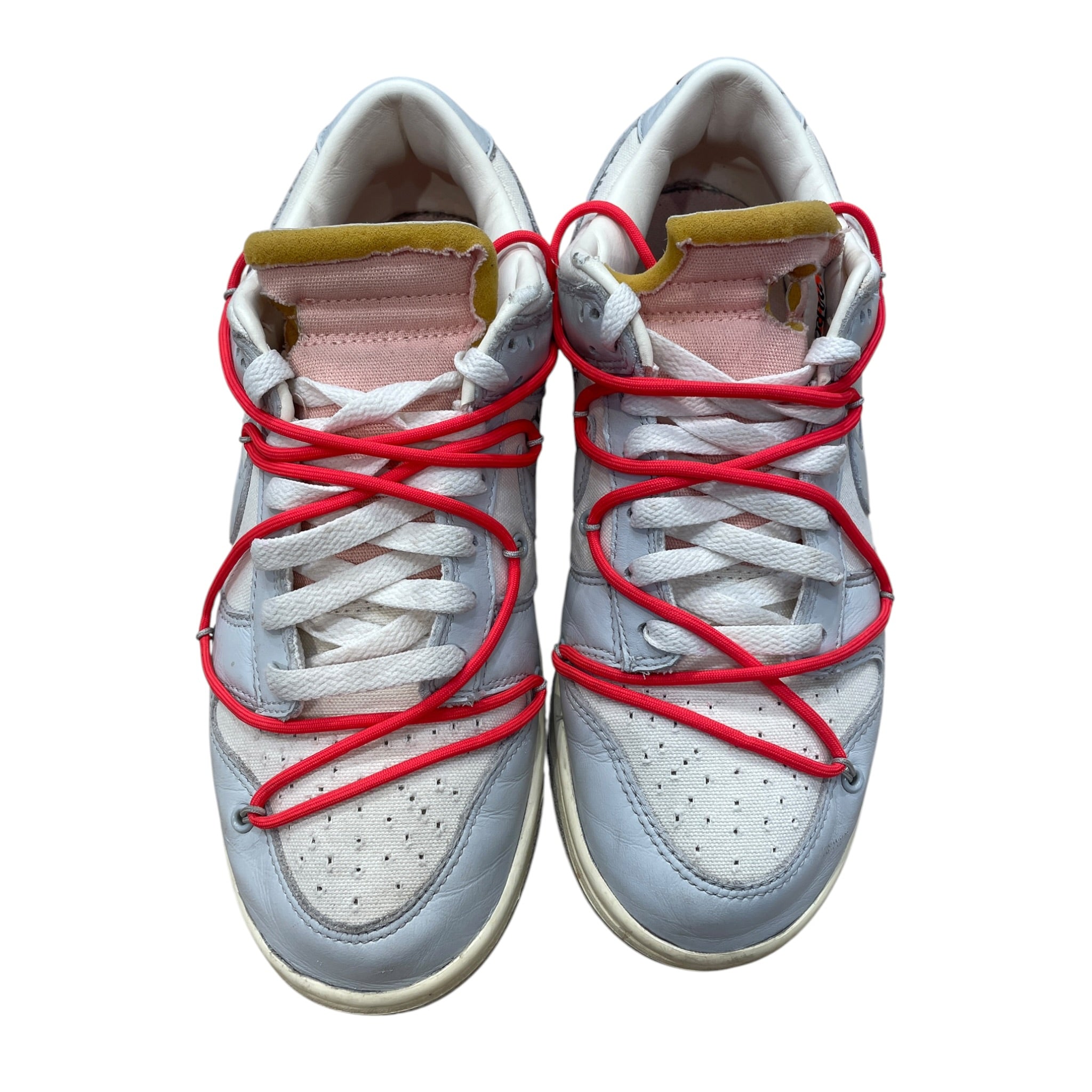 NIKE/OFF-WHITE/Low-Sneakers/US 9/Leather/GRY/DM1602-110 DUNK LOW view 3