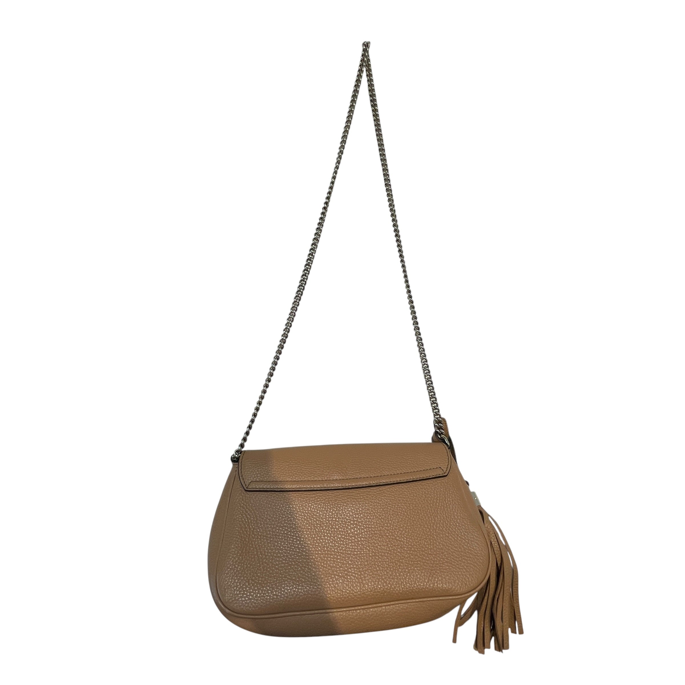 GUCCI/Cross Body Bag/Leather/BEG/Soho Flap Leather Chain Bag view 2