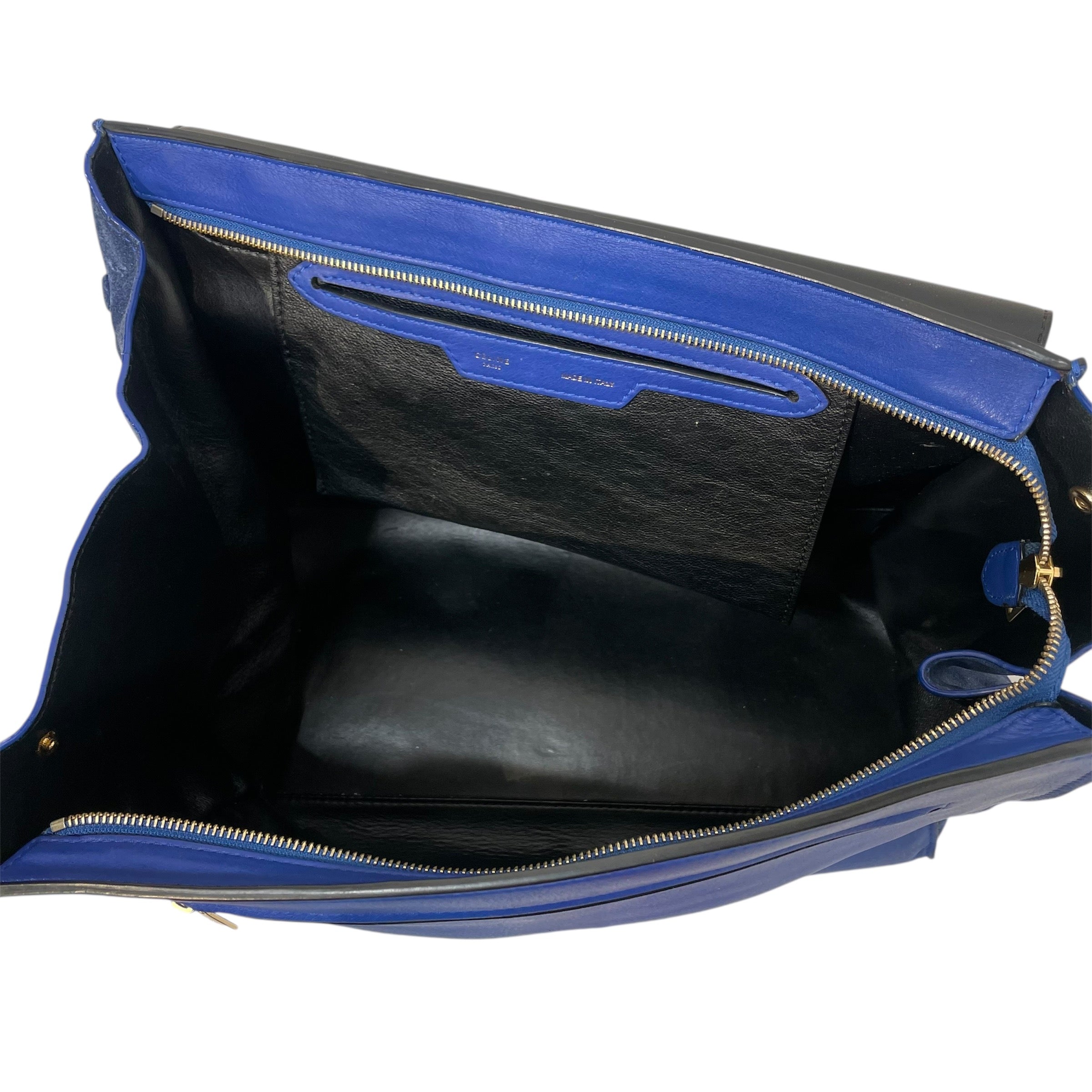 CELINE/Hand Bag/Leather/BLU/Celine deep blue bag view 7
