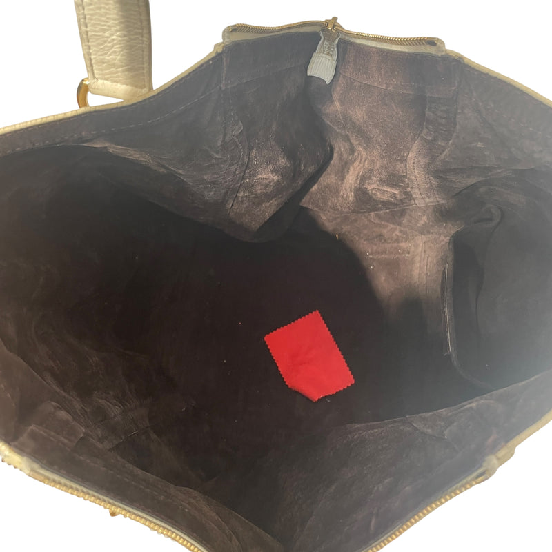 YVES SAINT LAURENT/Hand Bag/OS/Leather/CRM/Downtown Tote Bag 172460 1998