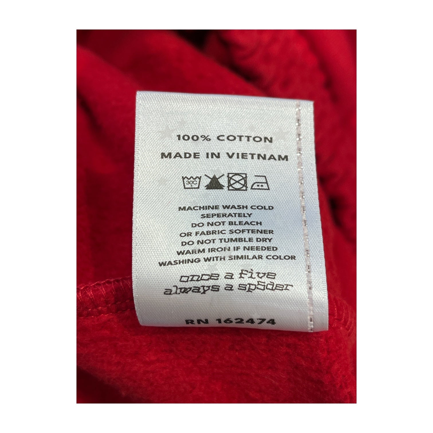 Sp5der/Shorts/XS/Graphic/Cotton/RED/555 front logo graphic view 4