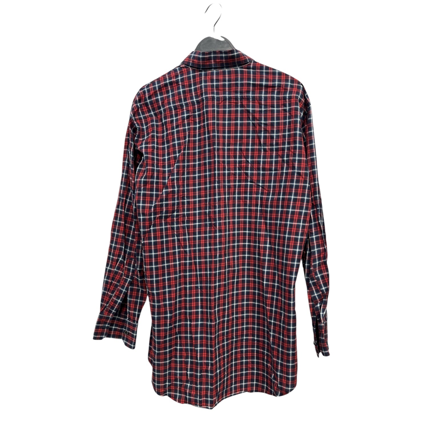 DSQUARED2/Polo Shirt/48/Cotton/RED/Plaid/silver metal box patch polo view 2
