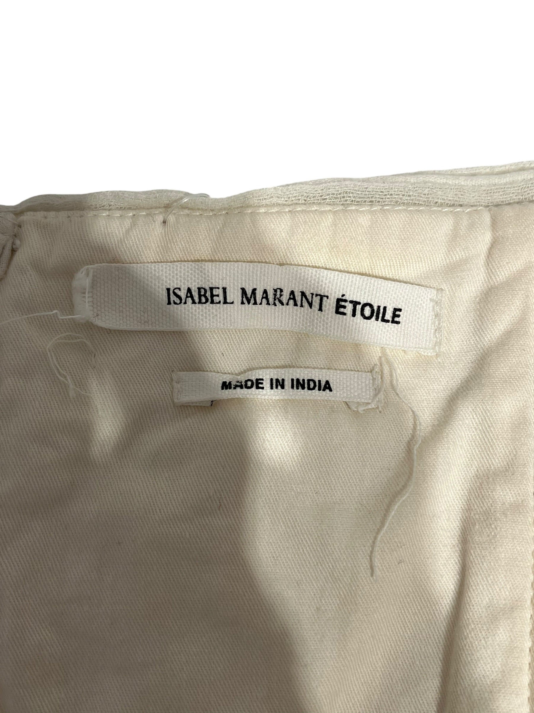 ISABEL MARANT ETOILE/Dress/40/Cotton/CRM/STRAPLESS view 3