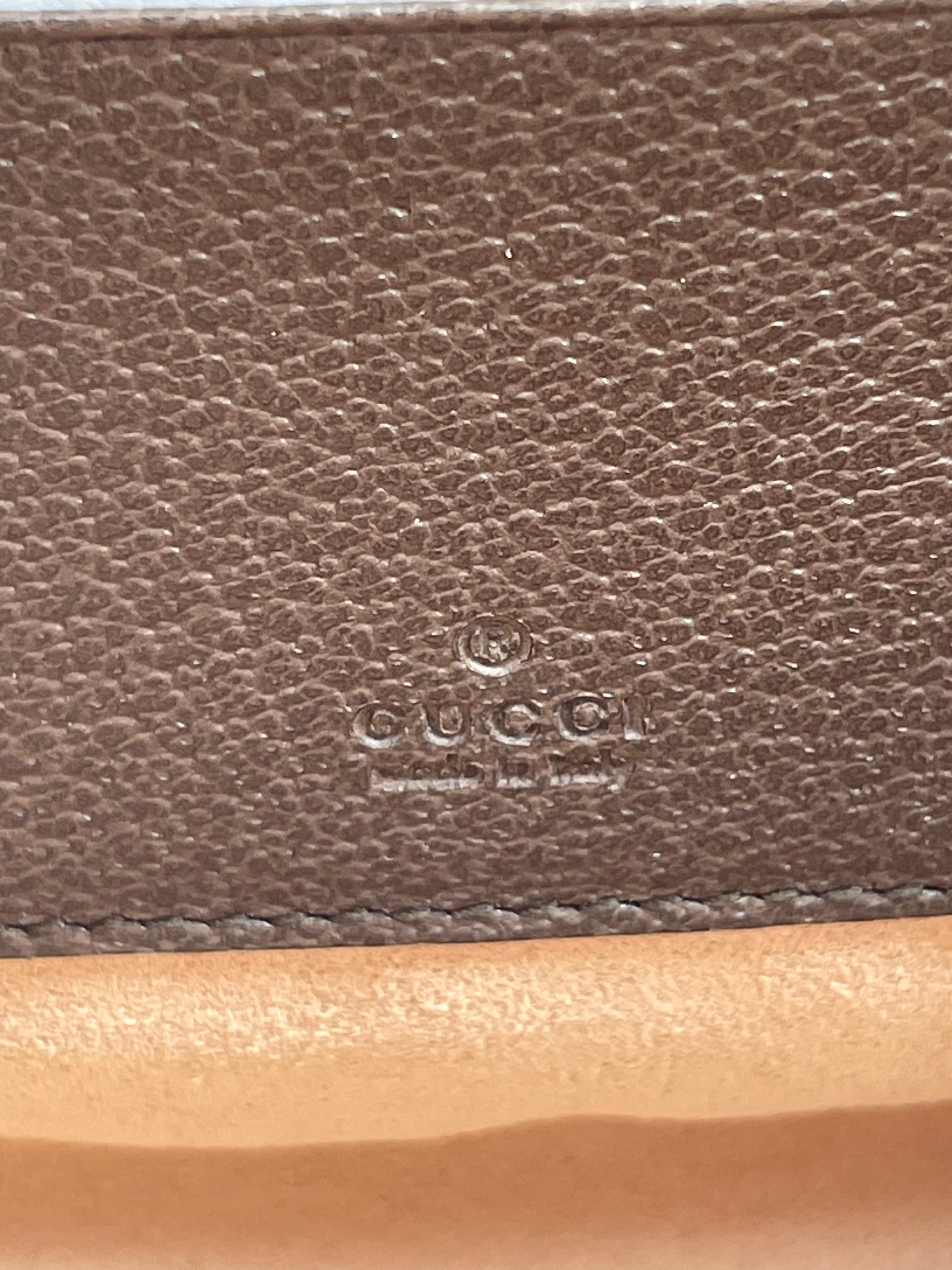 GUCCI/Cross Body Bag/Monogram/Leather/BRW/CIRCLE GUCCI RED/GRN STRPE CB view 7