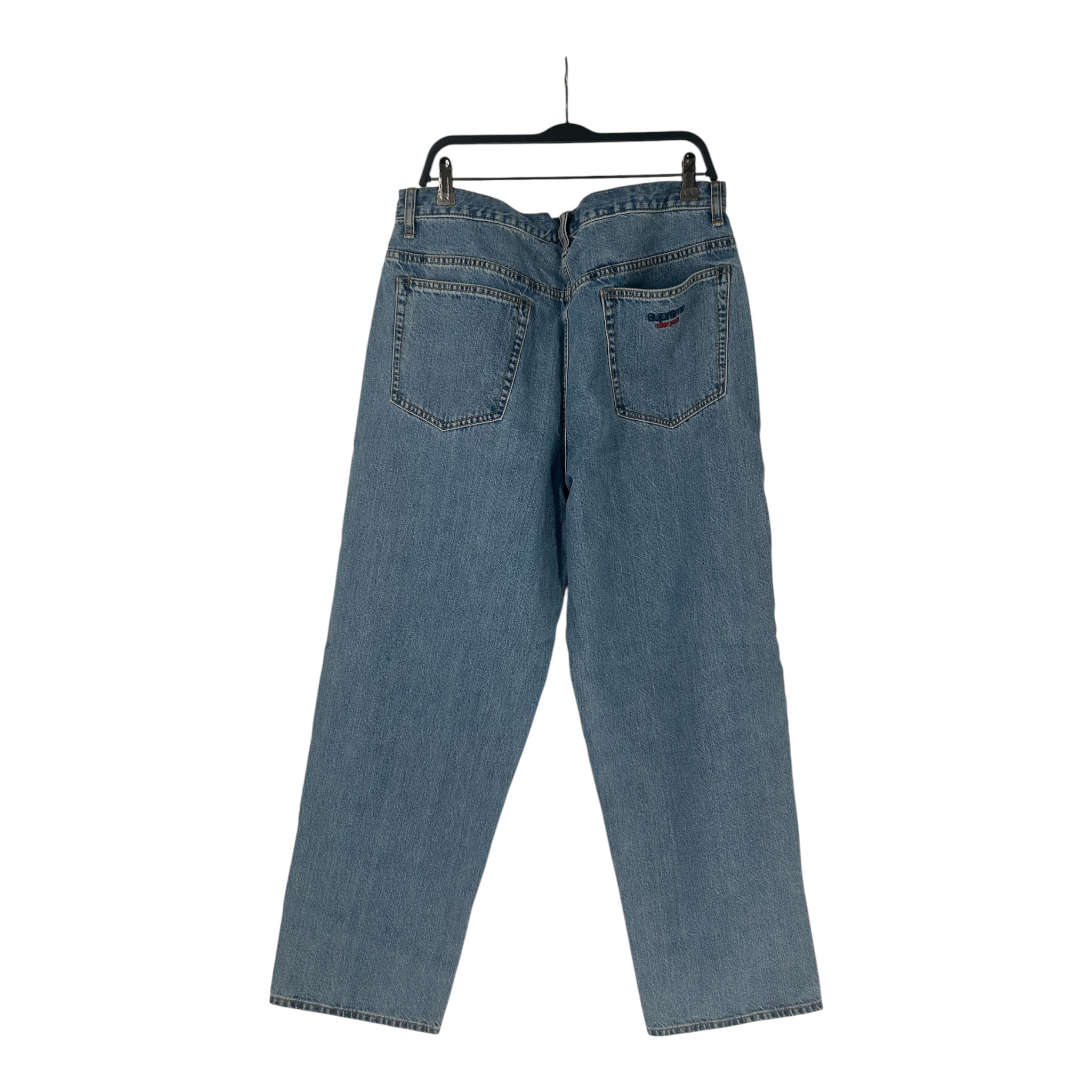 Supreme/Straight Pants/34/Denim/BLU/NVY RED LOGO BACK PKT view 2