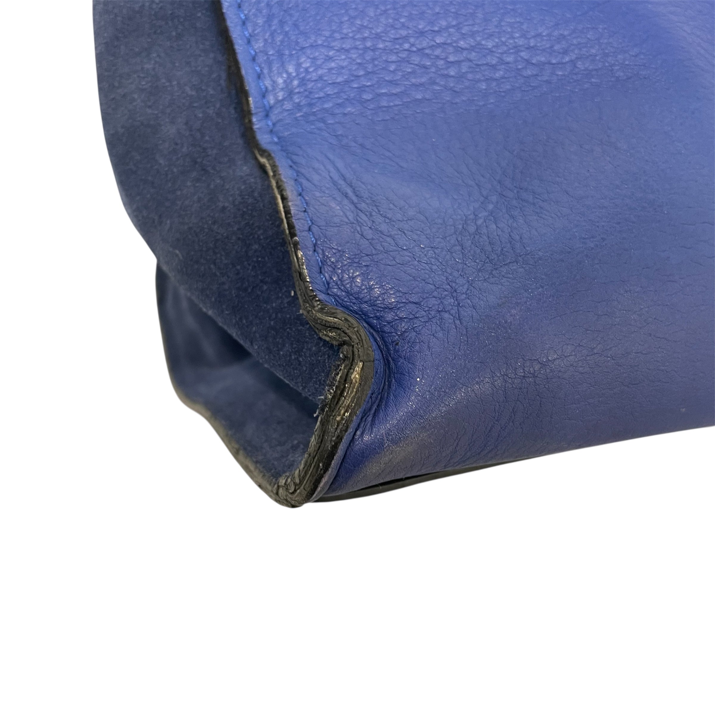 CELINE/Hand Bag/Leather/BLU/Celine deep blue bag view 4