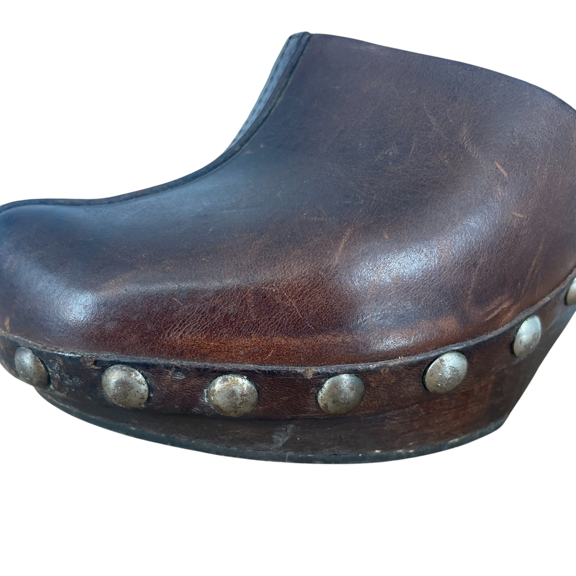 MIU MIU/Shoes/US 6/Leather/BRW/WOODEN CLOGS view 3