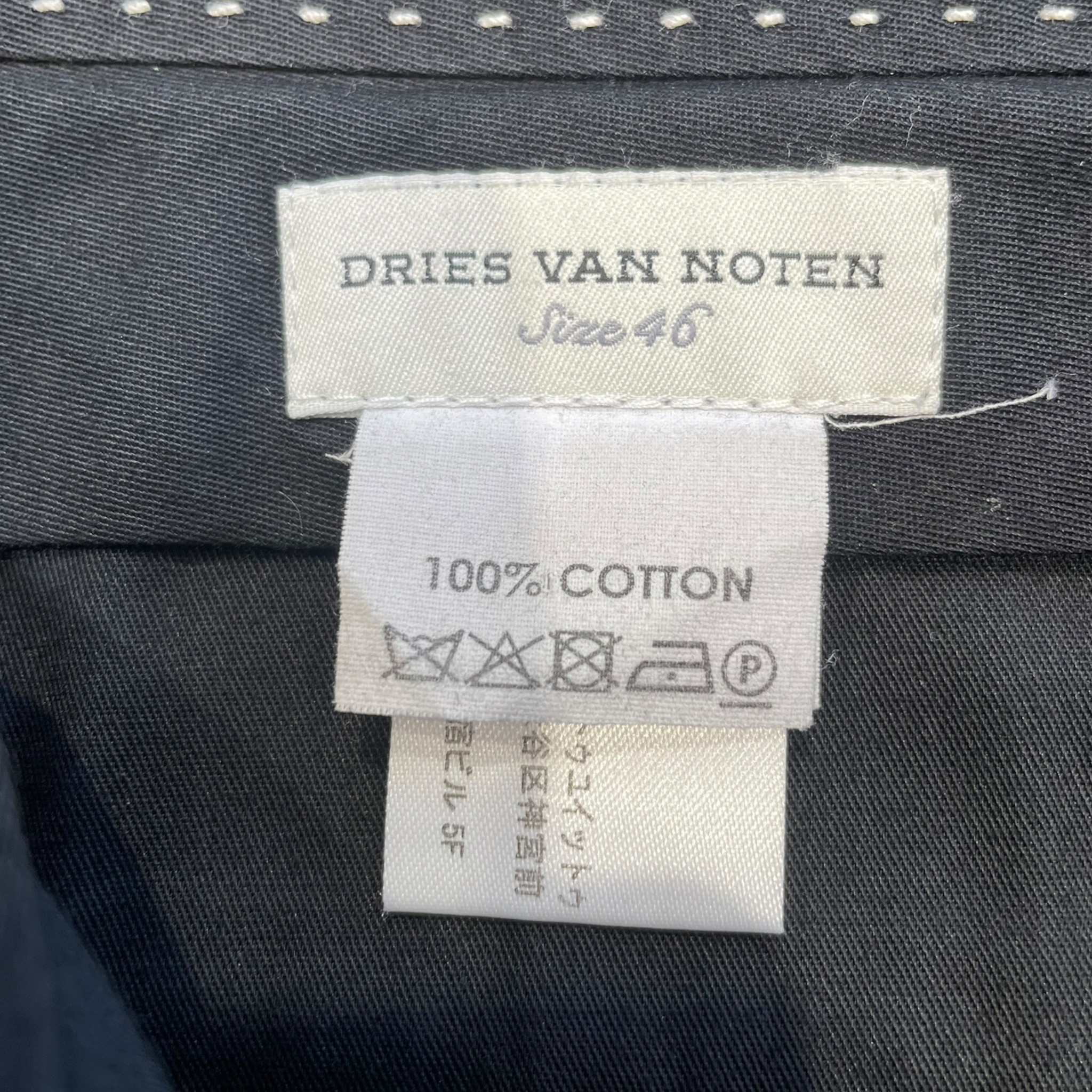DRIES VAN NOTEN/Slacks/46/Cotton/NVY/PLAIN SLACKS view 3
