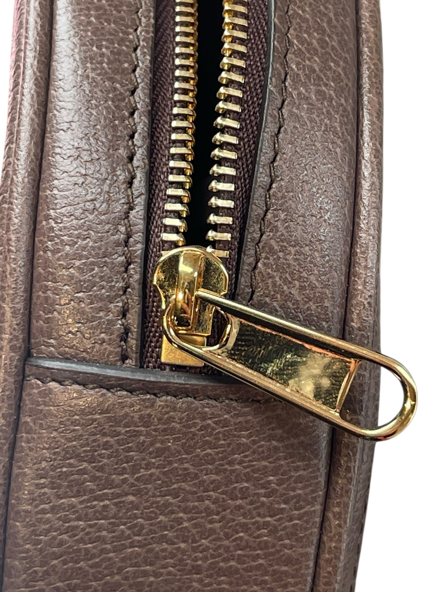 GUCCI/Cross Body Bag/Monogram/Leather/BRW/CIRCLE GUCCI RED/GRN STRPE CB view 5