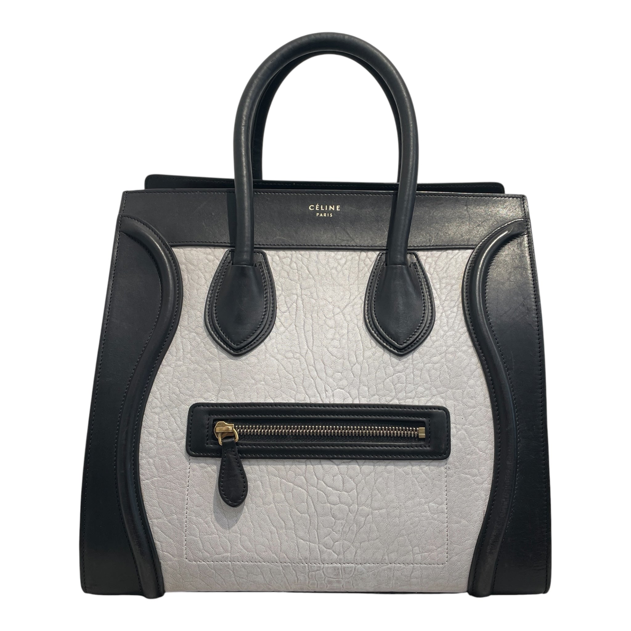 CELINE/Tote Bag/Leather/BLK/BW Palmelatto mini luggage view 1