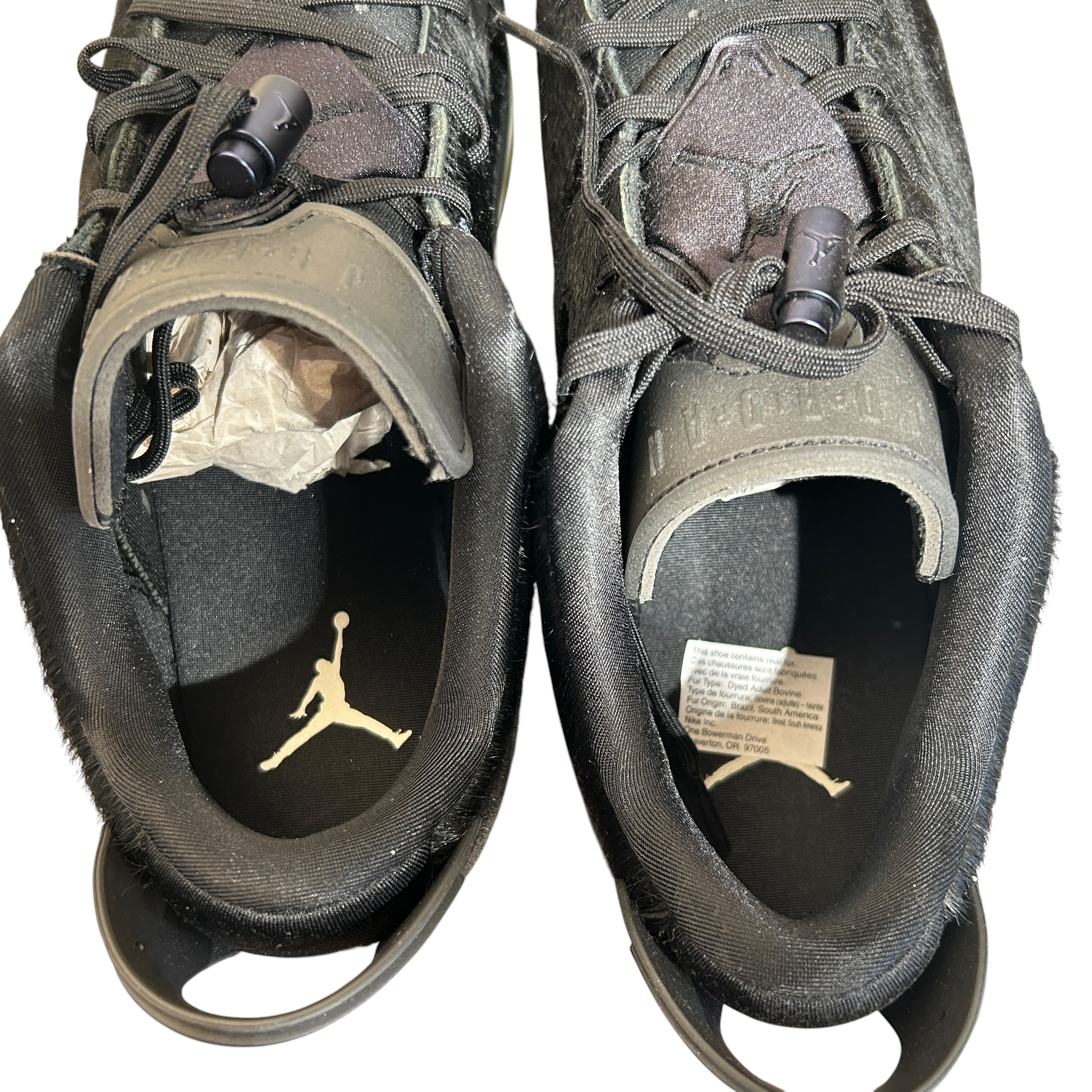 NIKE/Low-Sneakers/US 9.5/Mohair/BLK/Jordan 6 Low 'Blackout' view 3