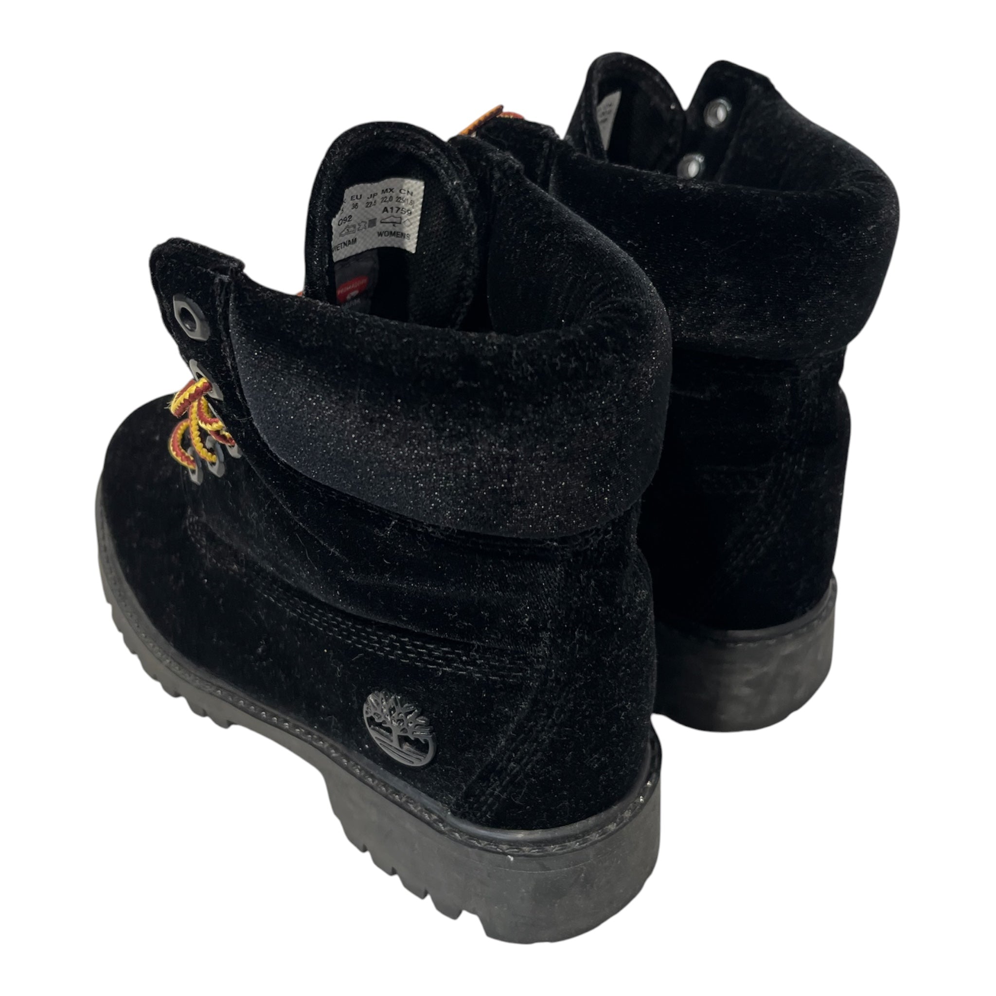 Timberland/OFF-WHITE/Boots/US 5.5/Velour/BLK/ view 2