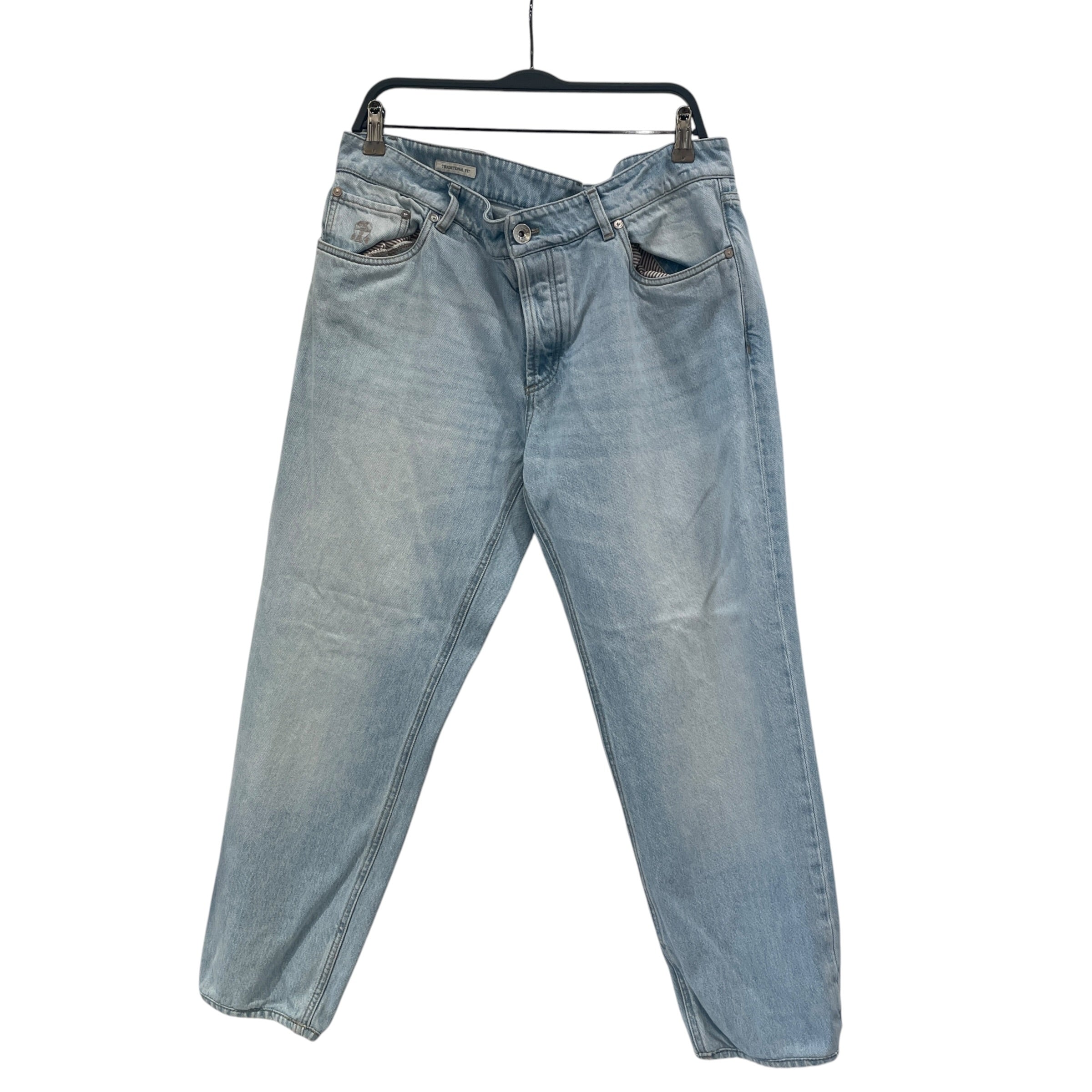 BRUNELLO CUCINELLI/Pants/54/Denim/BLU/light blue trad. fit view 1