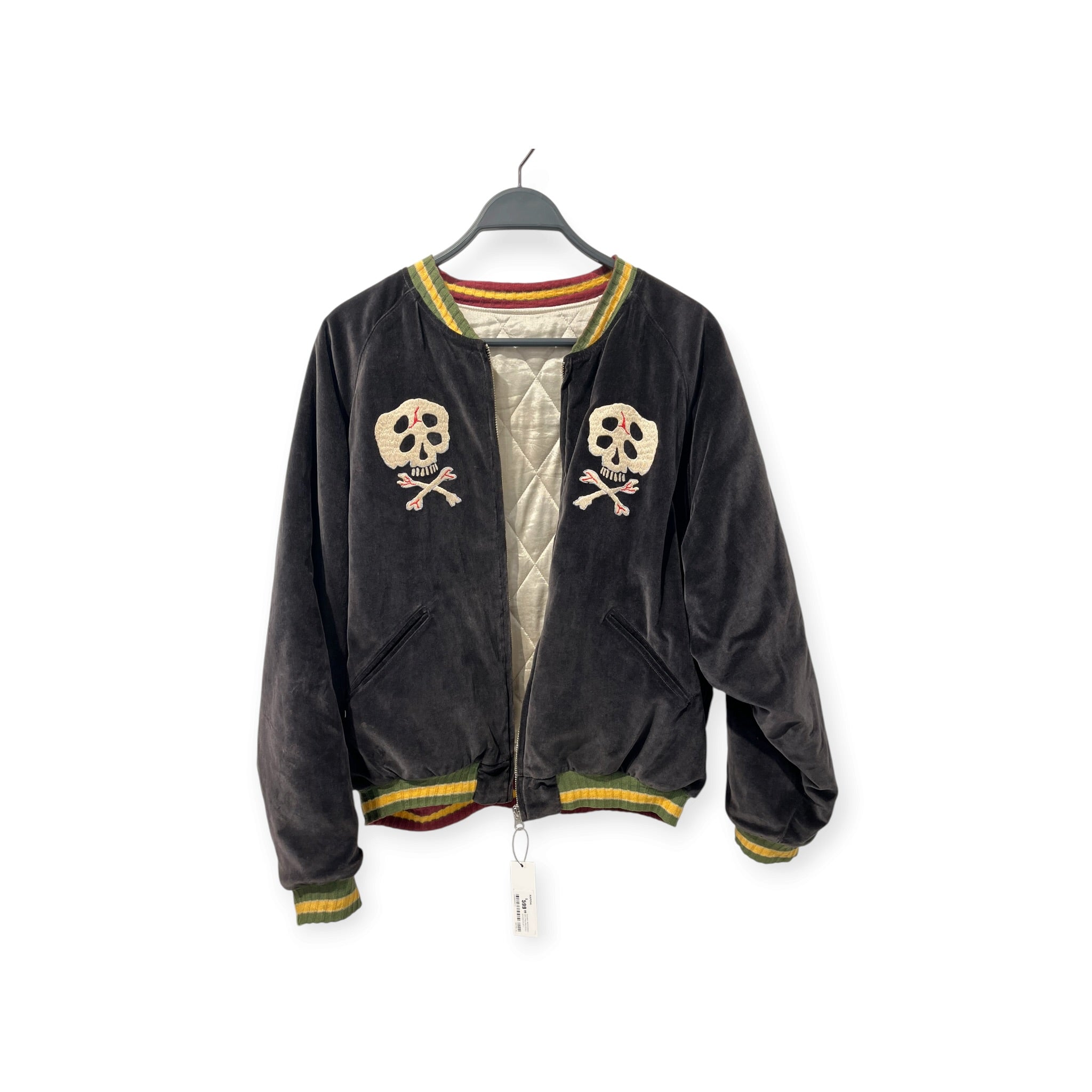 KAPITAL/Souvenir Jkt/2/Cotton/GRY/BIG SKULL SOUVENIIR JKT view 3