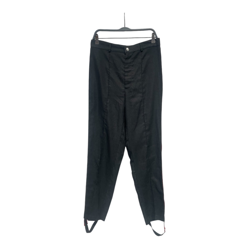 JUNIOR GAULTIER/Straight Pants/52/Cotton/BLK/Black Trouser with stripe