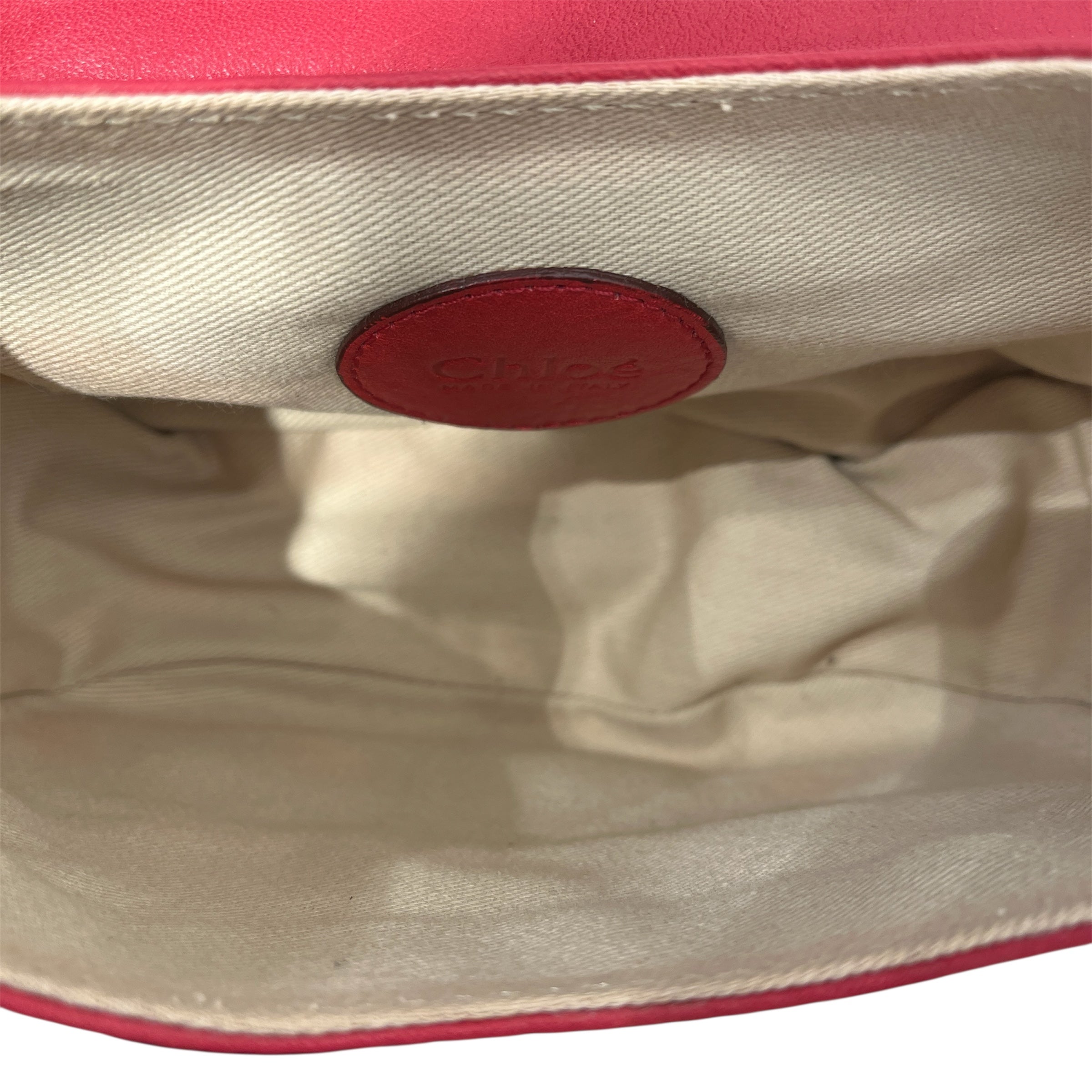 Chloe/Cross Body Bag/Iridescent/Leather/RED/Paddington Double Buckle Bag view 4