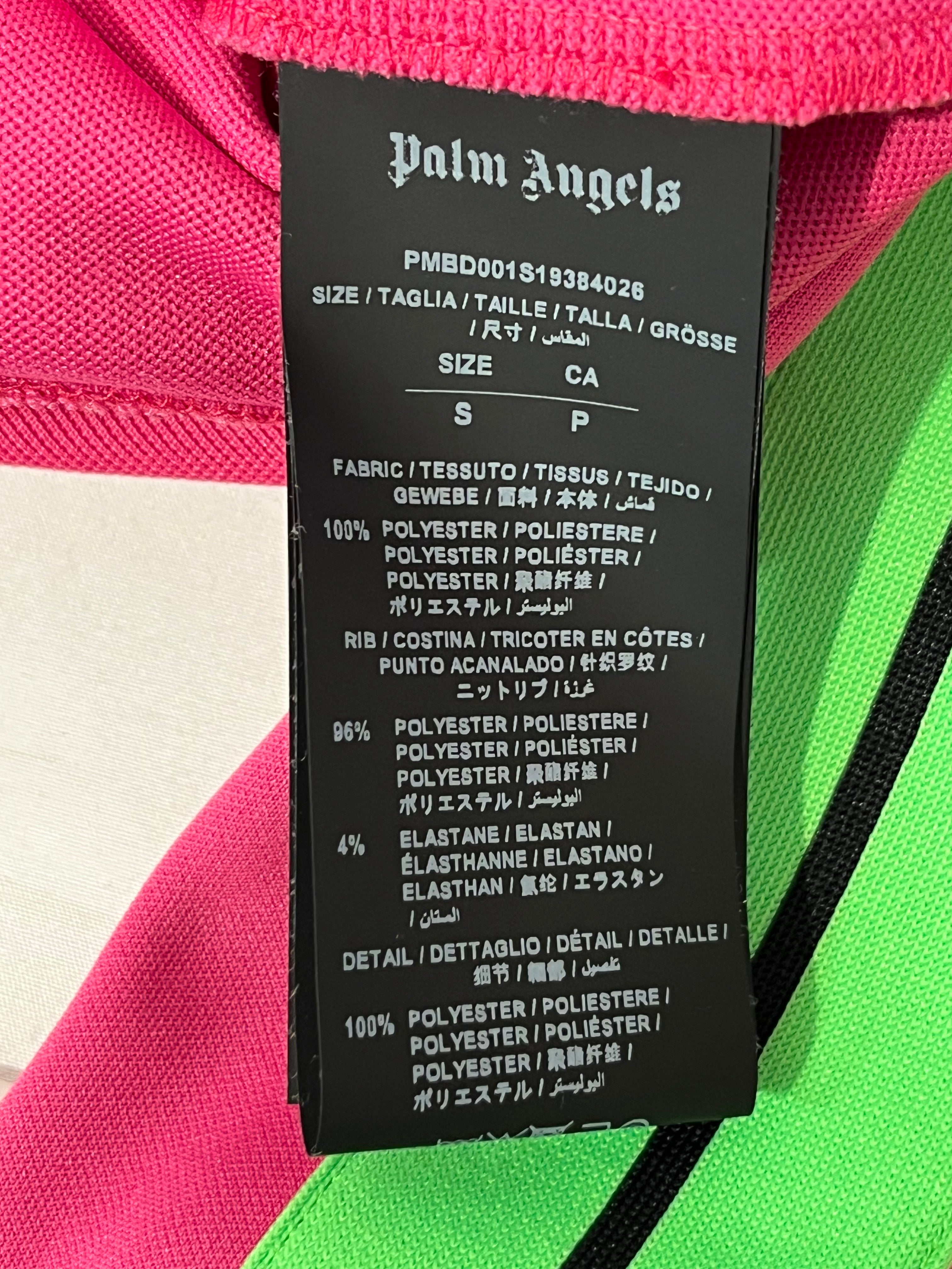 Palm Angels/Jacket/S/Polyester/PNK/pnk/neon grn track jkt view 3