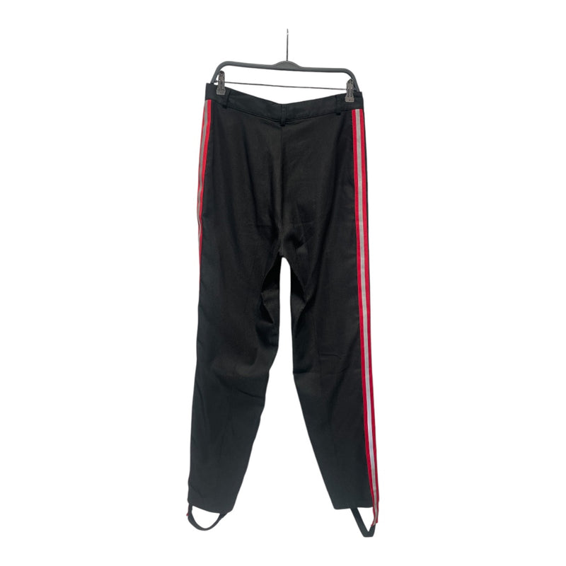 JUNIOR GAULTIER/Straight Pants/52/Cotton/BLK/Black Trouser with stripe