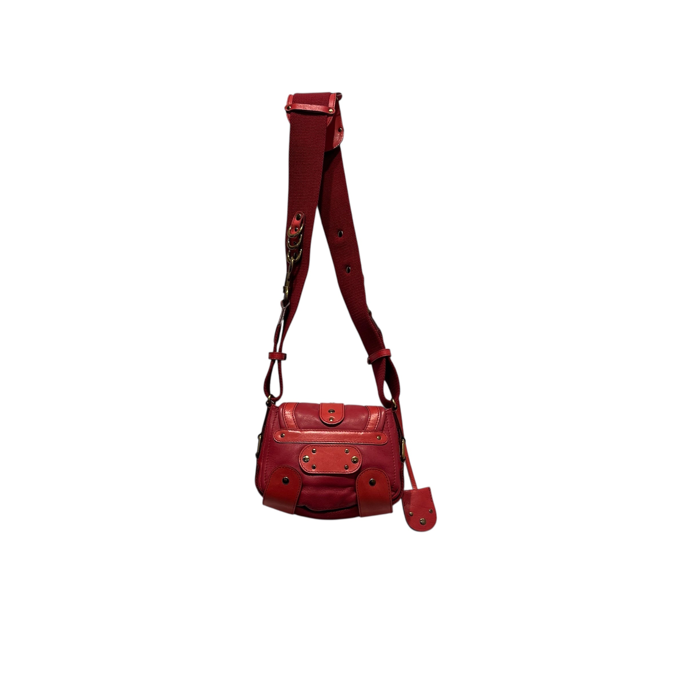 Chloe/Cross Body Bag/Iridescent/Leather/RED/Paddington Double Buckle Bag view 2