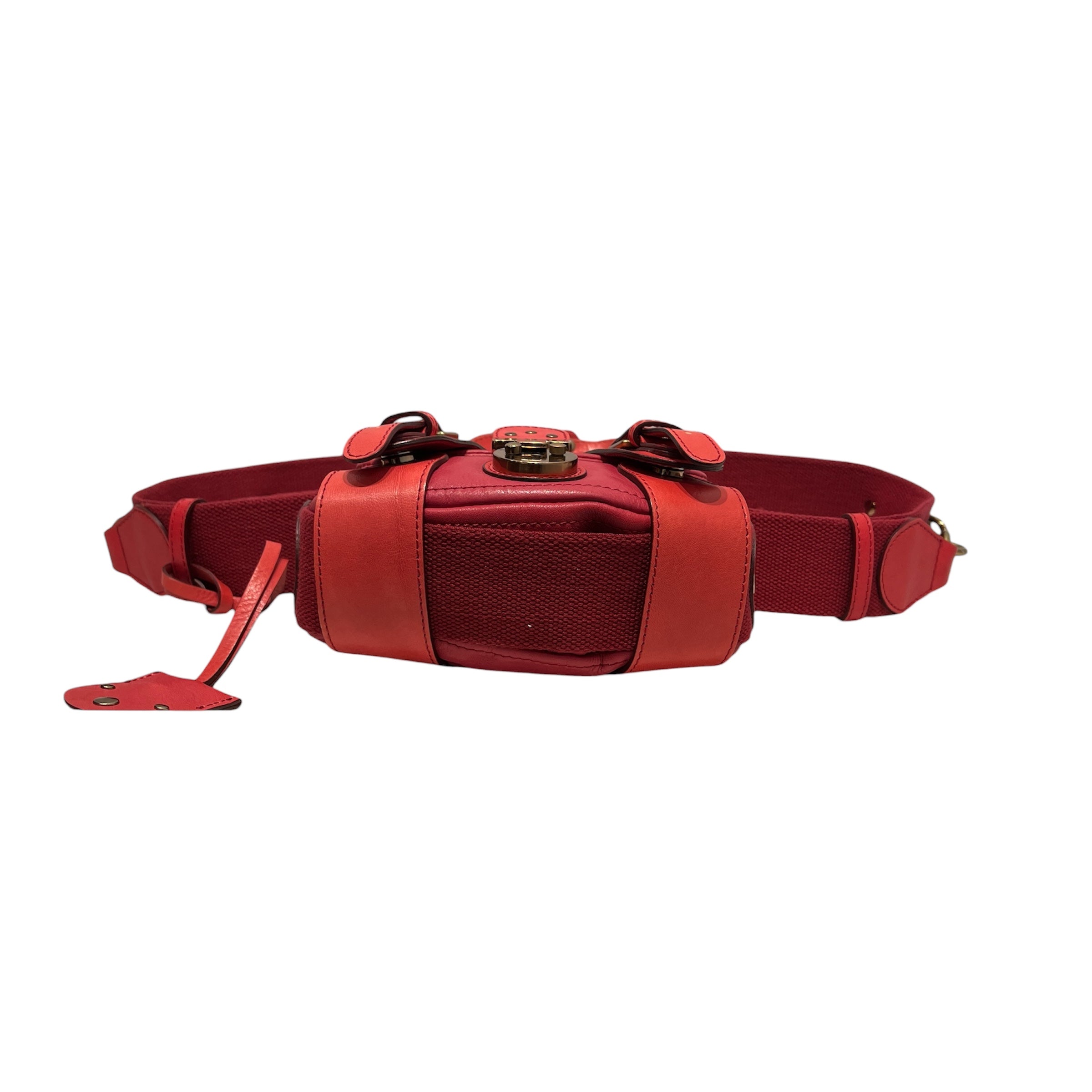 Chloe/Cross Body Bag/Iridescent/Leather/RED/Paddington Double Buckle Bag view 3