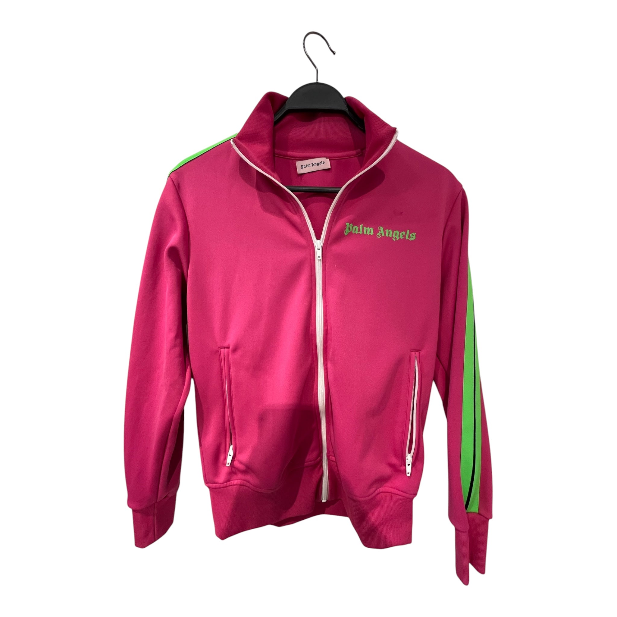 Palm Angels/Jacket/S/Polyester/PNK/pnk/neon grn track jkt view 1