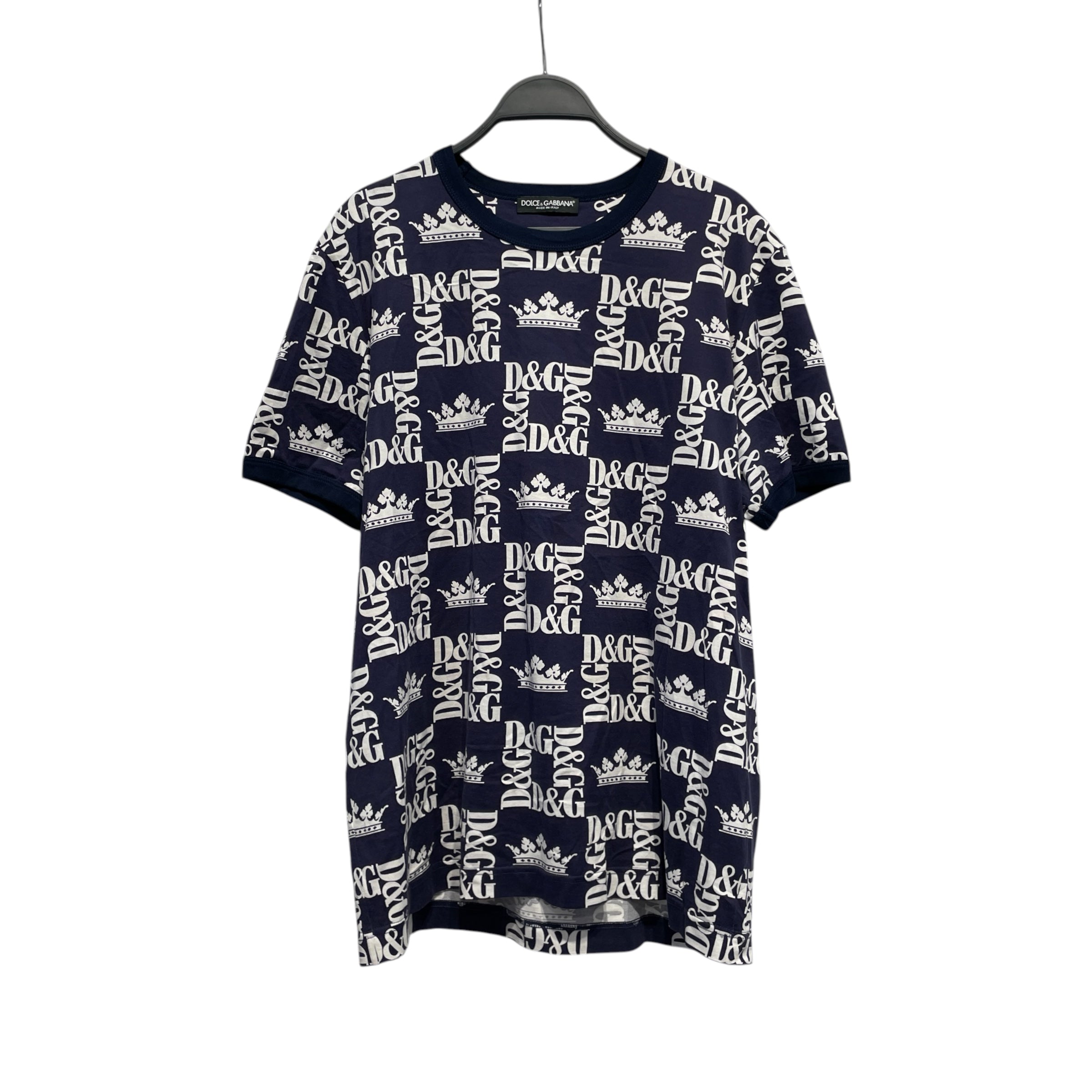 DOLCE&GABBANA/T-Shirt/52/Cotton/BLU/crown view 1