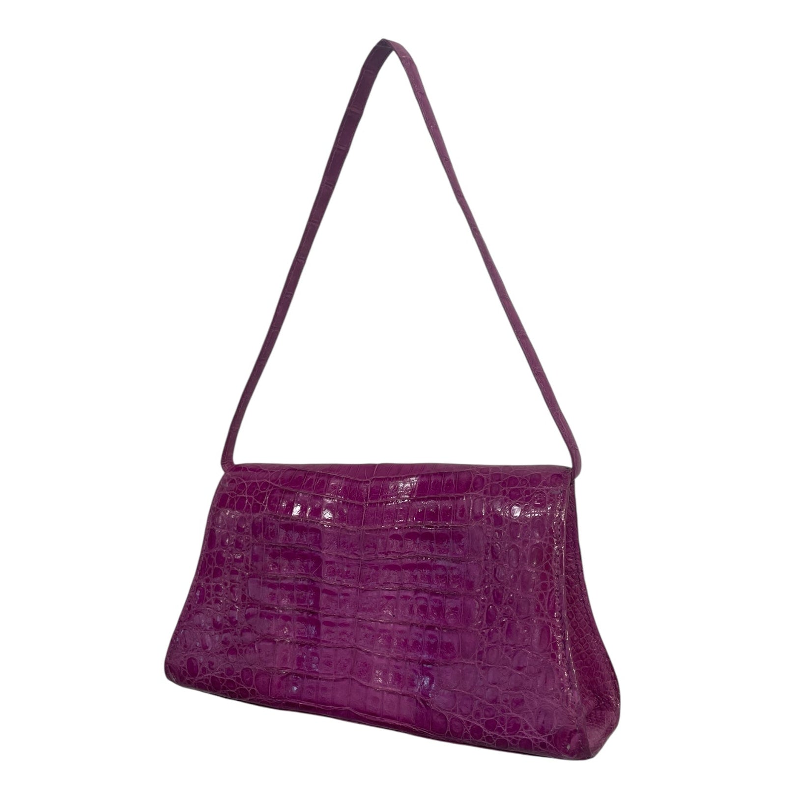 NANCY GONZALEZ/Hand Bag/Animal Pattern/Leather/PNK/croc skin pink handbag view 2