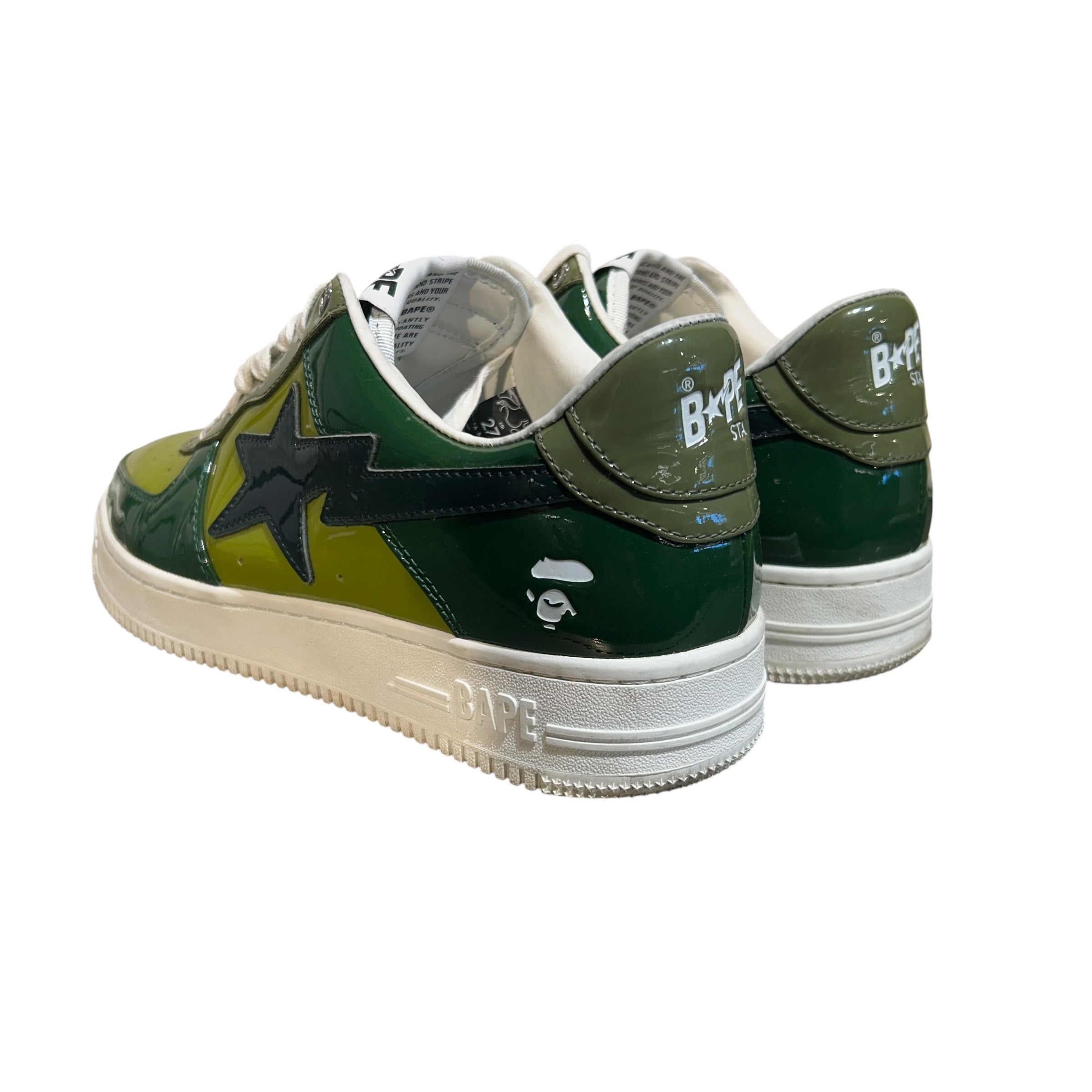 A BATHING APE/Low-Sneakers/US 9.5/GRN/bapesta low m1 olive drab view 2
