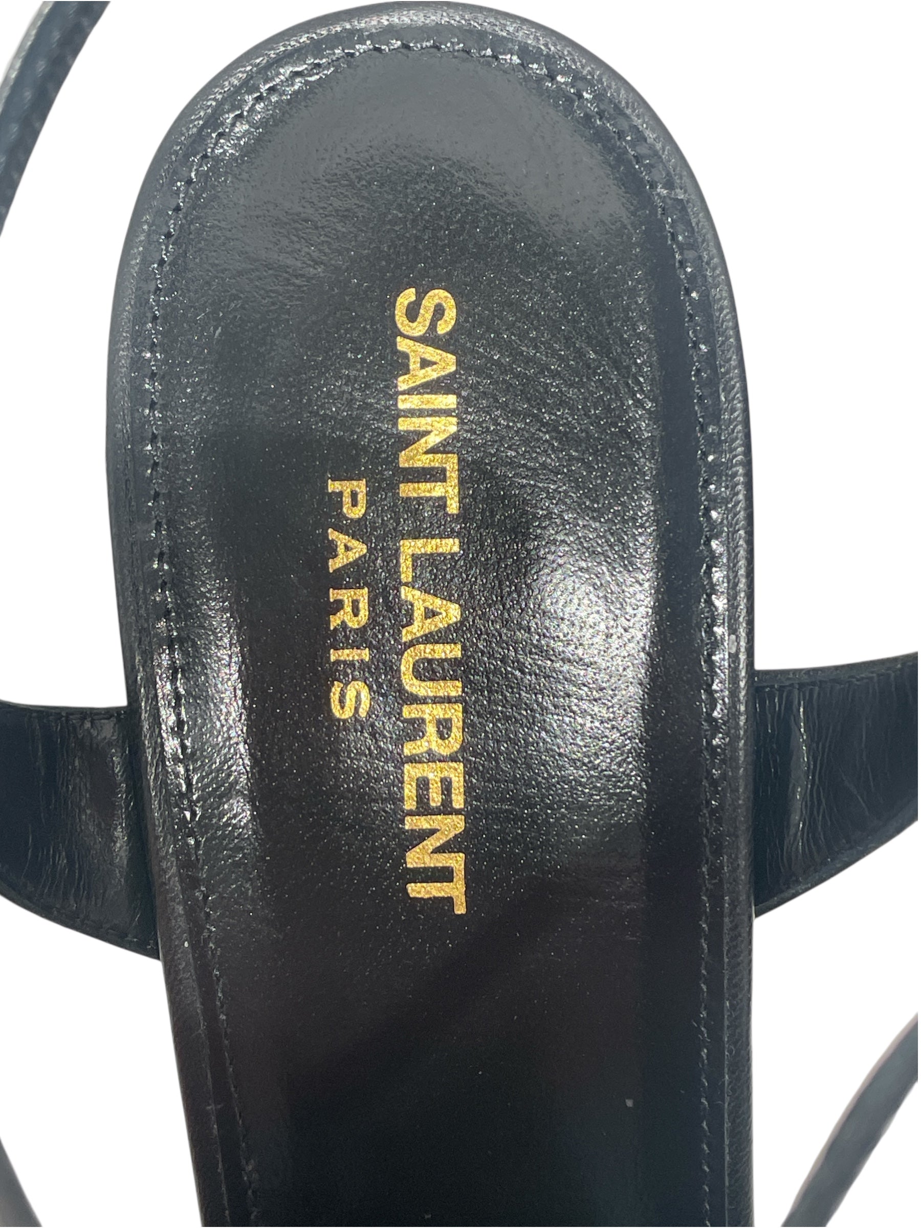 SAINT LAURENT/Heels/EU 42/BLK/bianca 85 node sand view 3