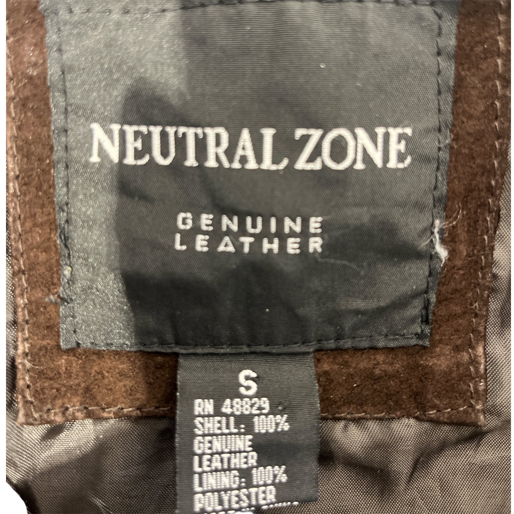 NEUTRAL ZONE/Leather Jkt/S/Suede/BRW/D RING WAIST NECK CUFF JKT view 3