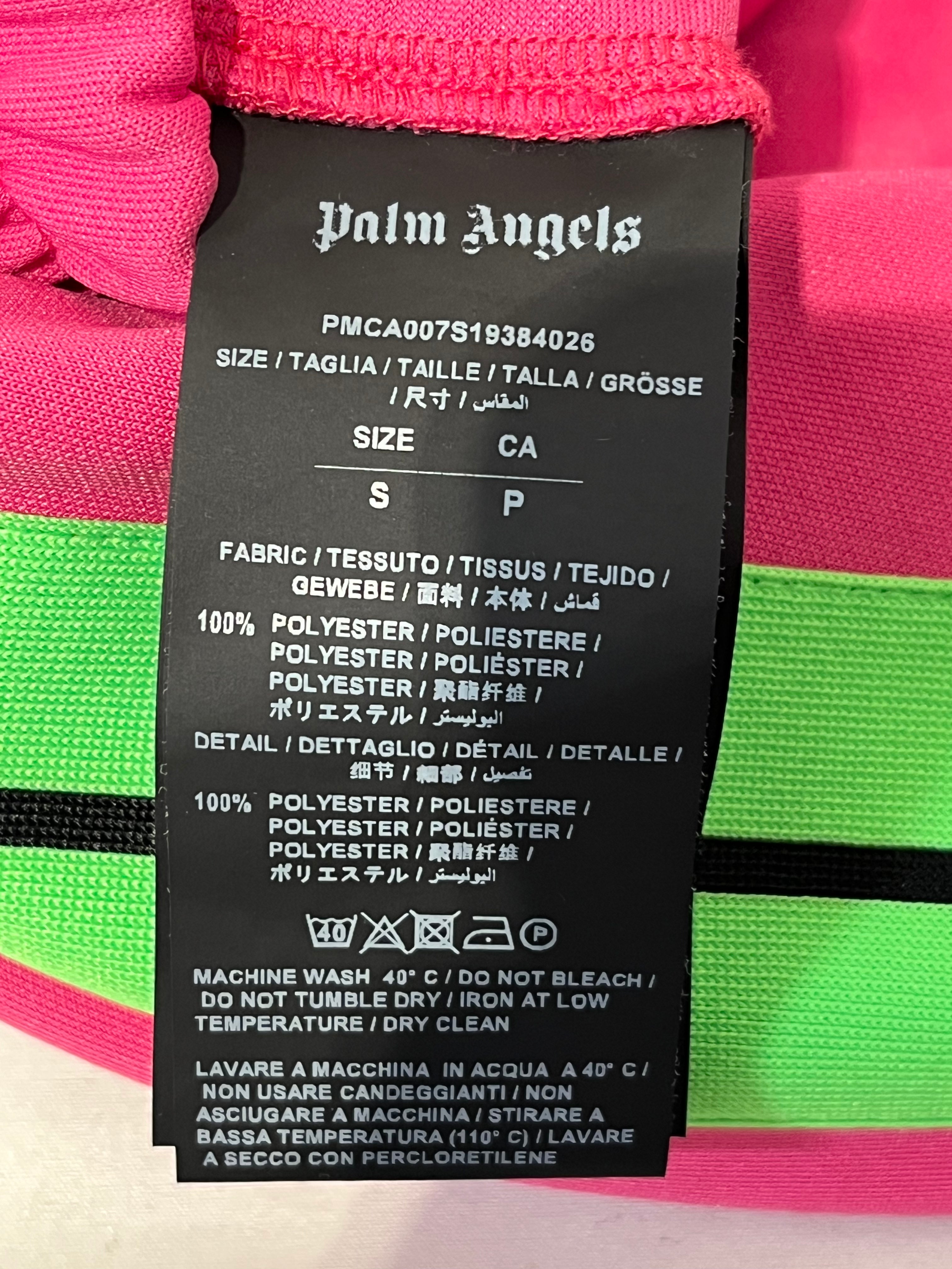 Palm Angels/Pants/S/Polyester/PNK/pnk/neon green track pants view 4
