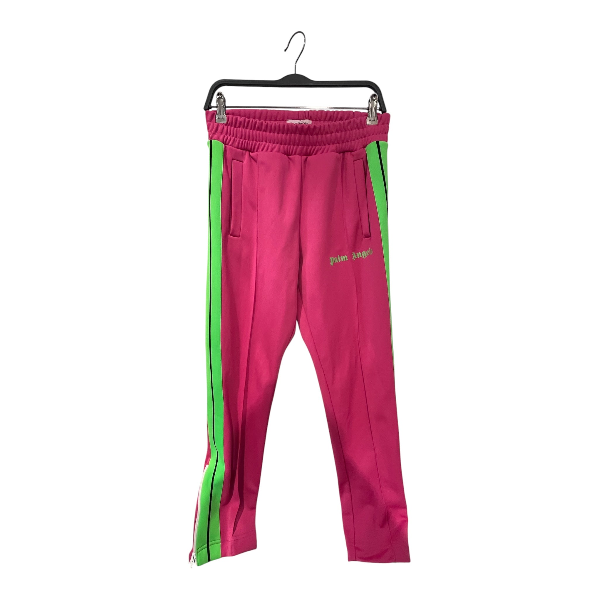 Palm Angels/Pants/S/Polyester/PNK/pnk/neon green track pants view 1