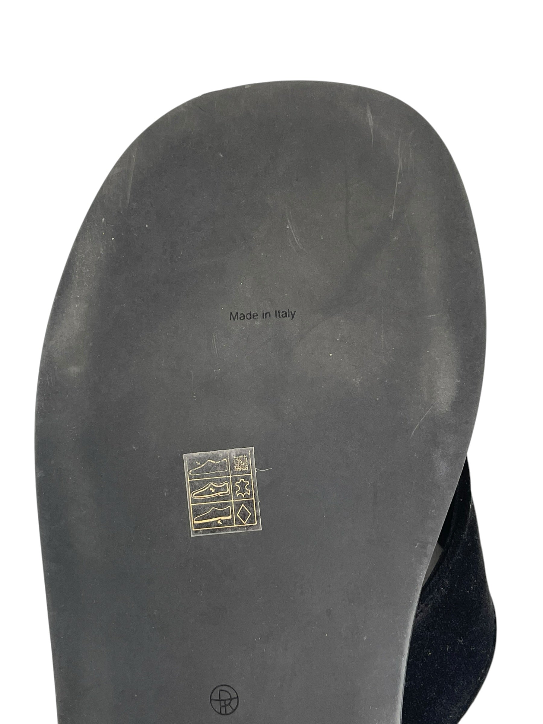 THE ROW/Sandals/EU 41/Leather/BLK/VELOUR FLIP FLOP view 6