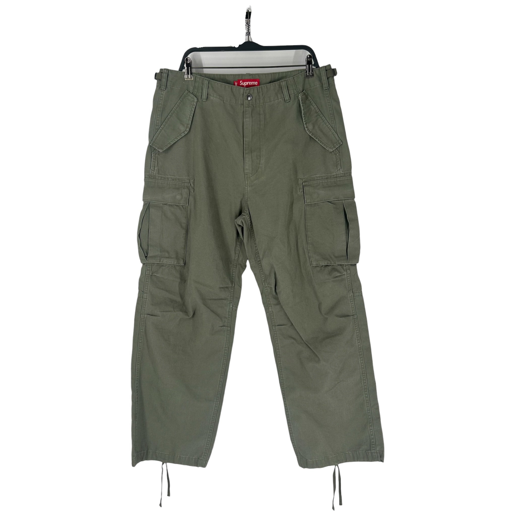 Supreme/Straight Pants/34/Cotton/KHK/CARGO ADJUSTABLE WAISTBAND view 1