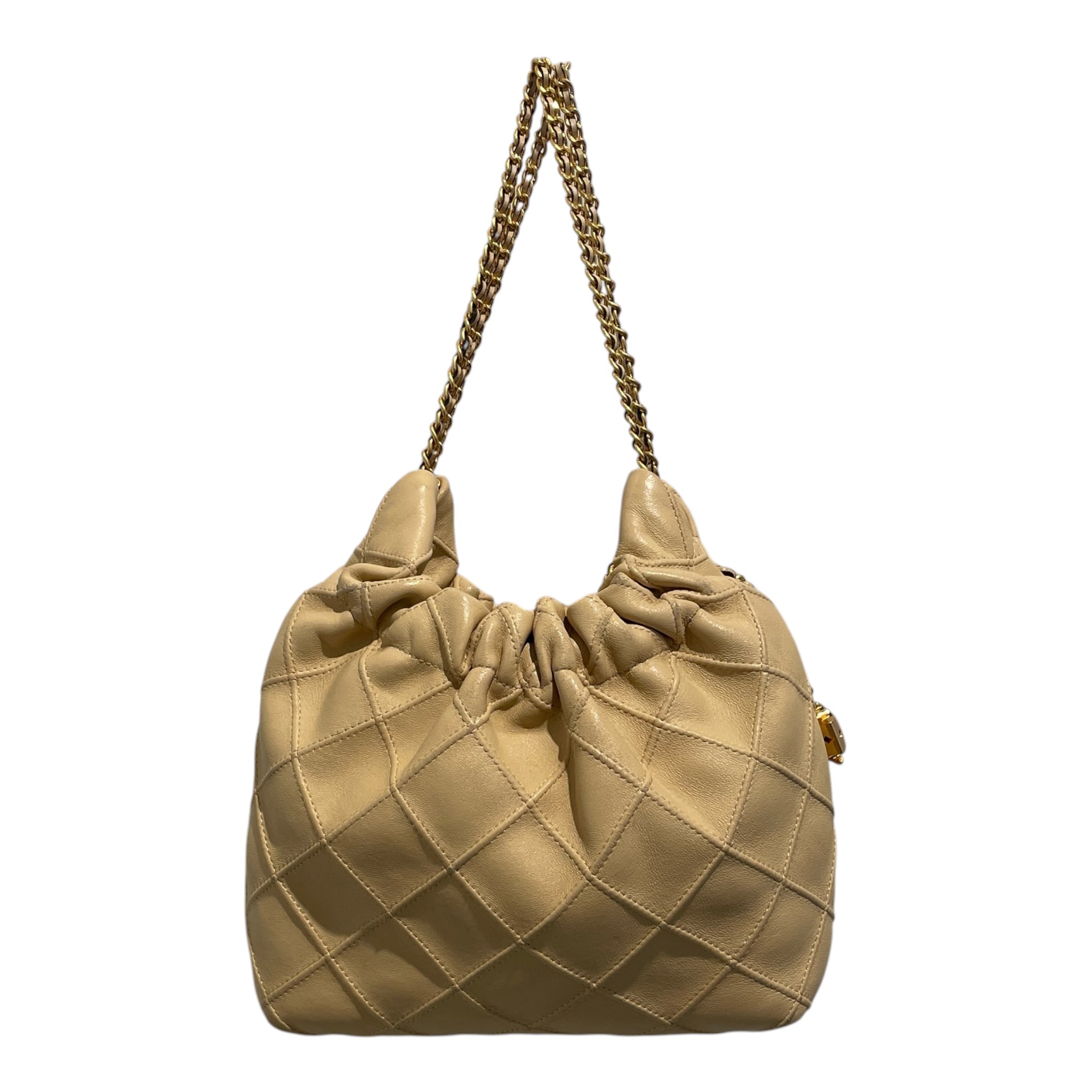 TORY BURCH/Cross Body Bag/Leather/BEG/fleming drawstring hobo bag view 2