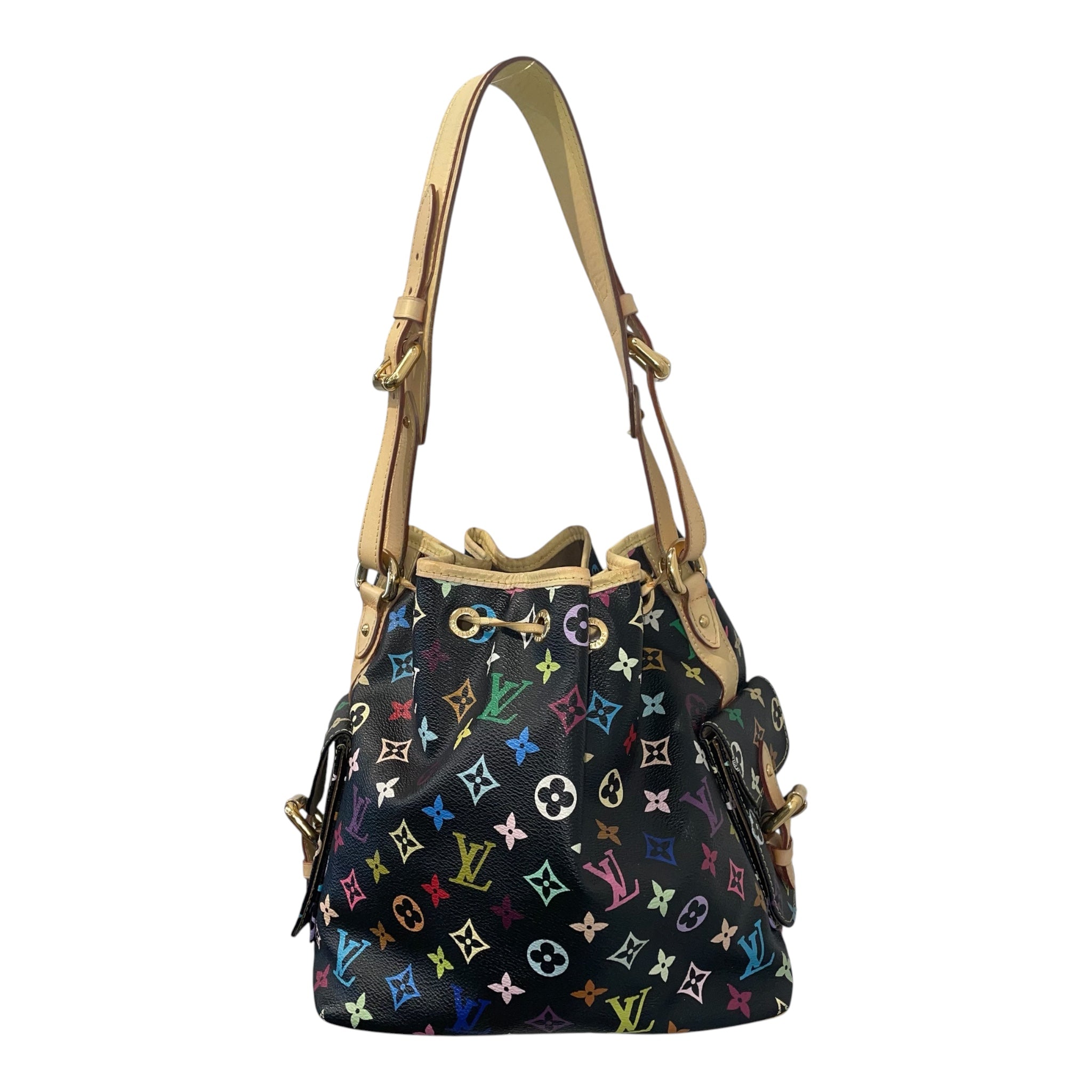 LOUIS VUITTON/Bag/Monogram/Leather/BLK/multicolore noe petit bucket view 2