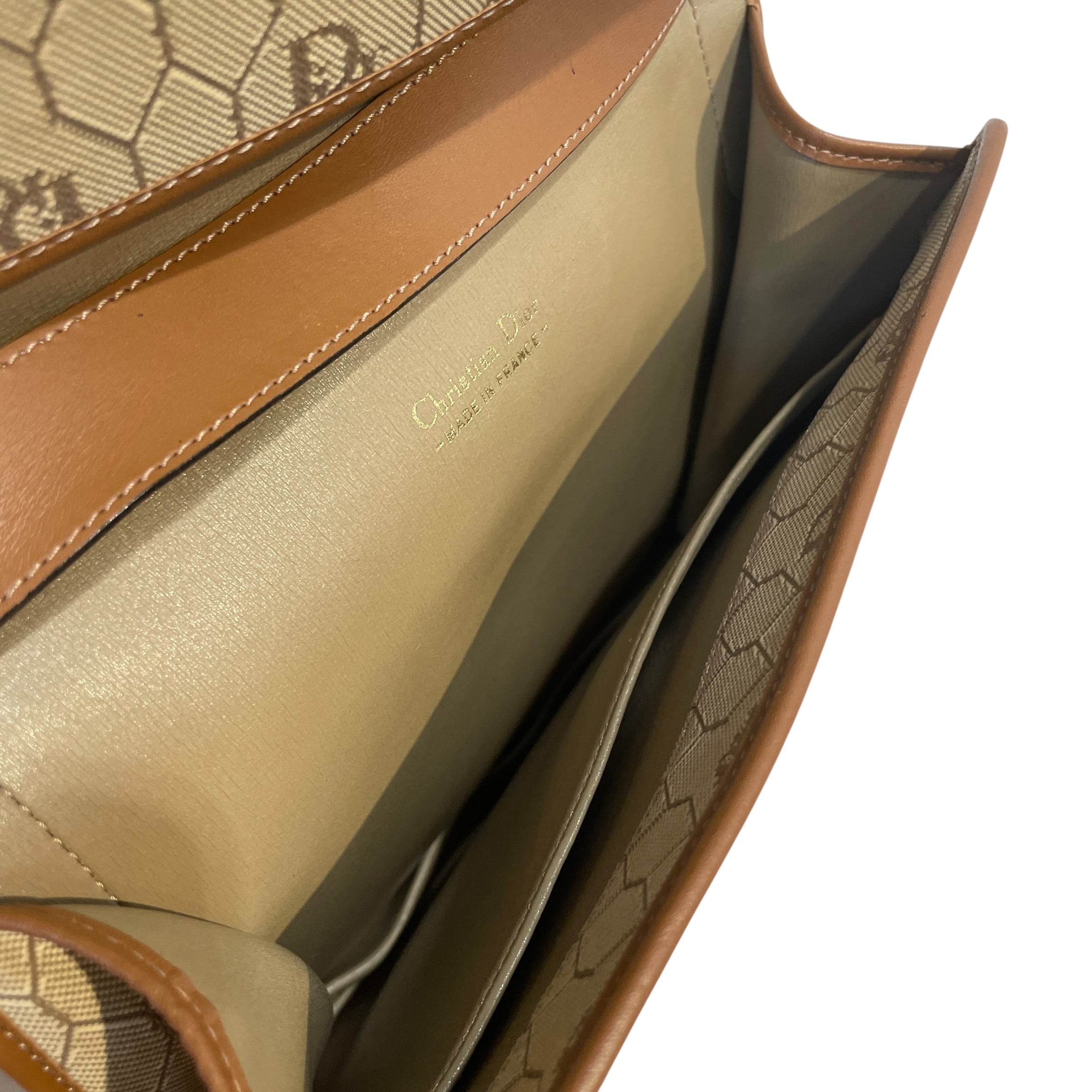 Christian Dior/Cross Body Bag/Monogram/Cotton/BEG/Canvas Honeycomb view 6
