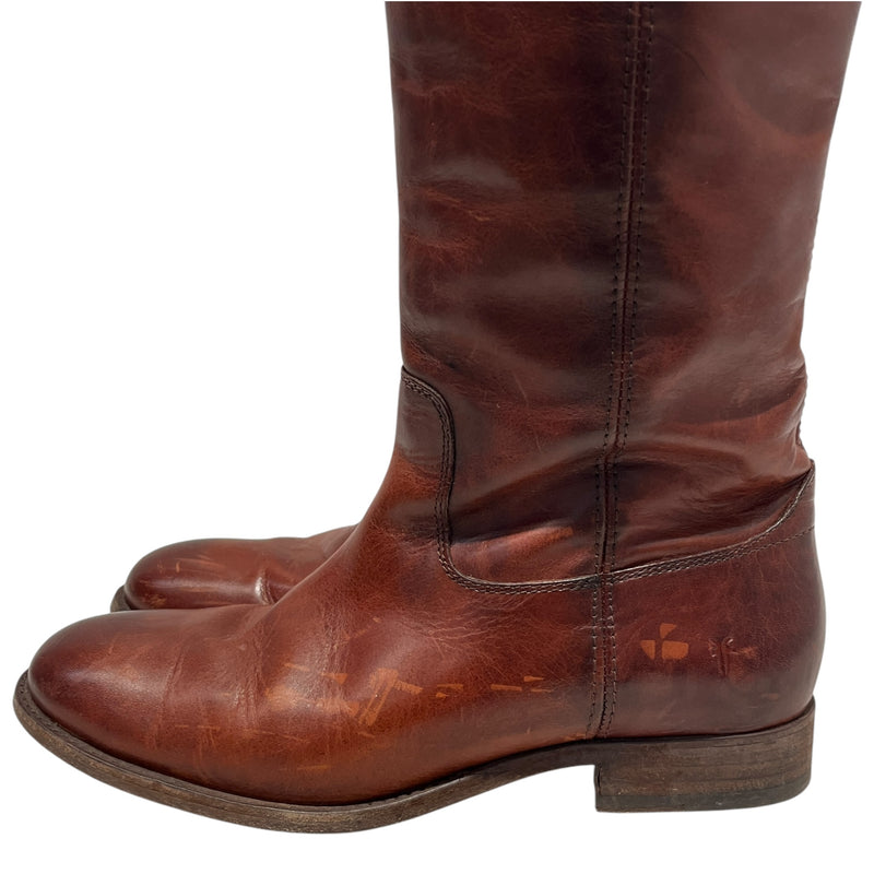 FRYE/Long Boots/US 8.5/Leather/BRW/MELISSA RIDING BOOTS
