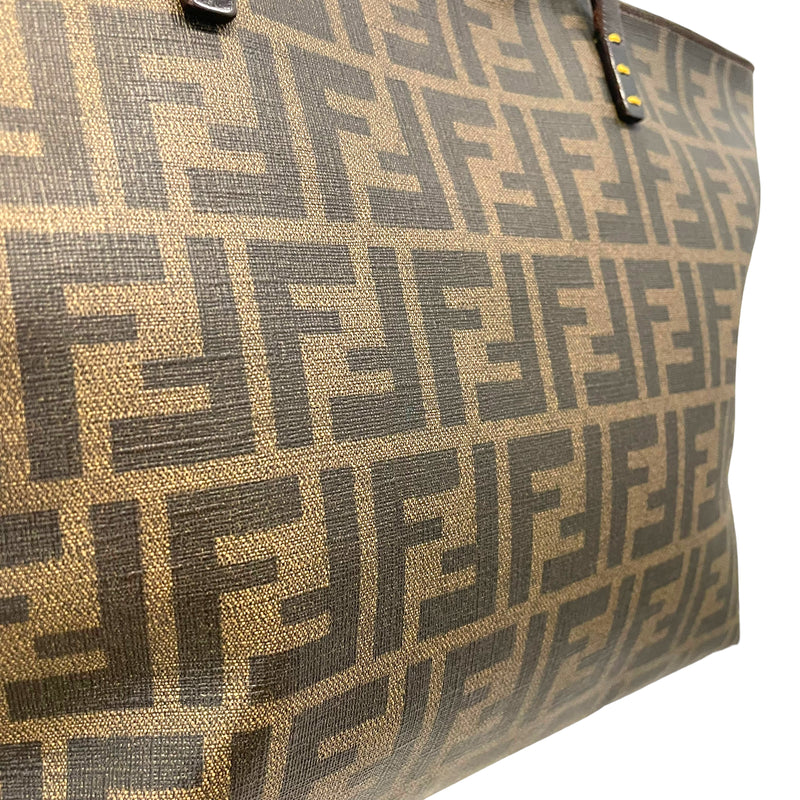FENDI/Tote Bag/Monogram/Leather/BRW/Zucca Shoulder Bag
