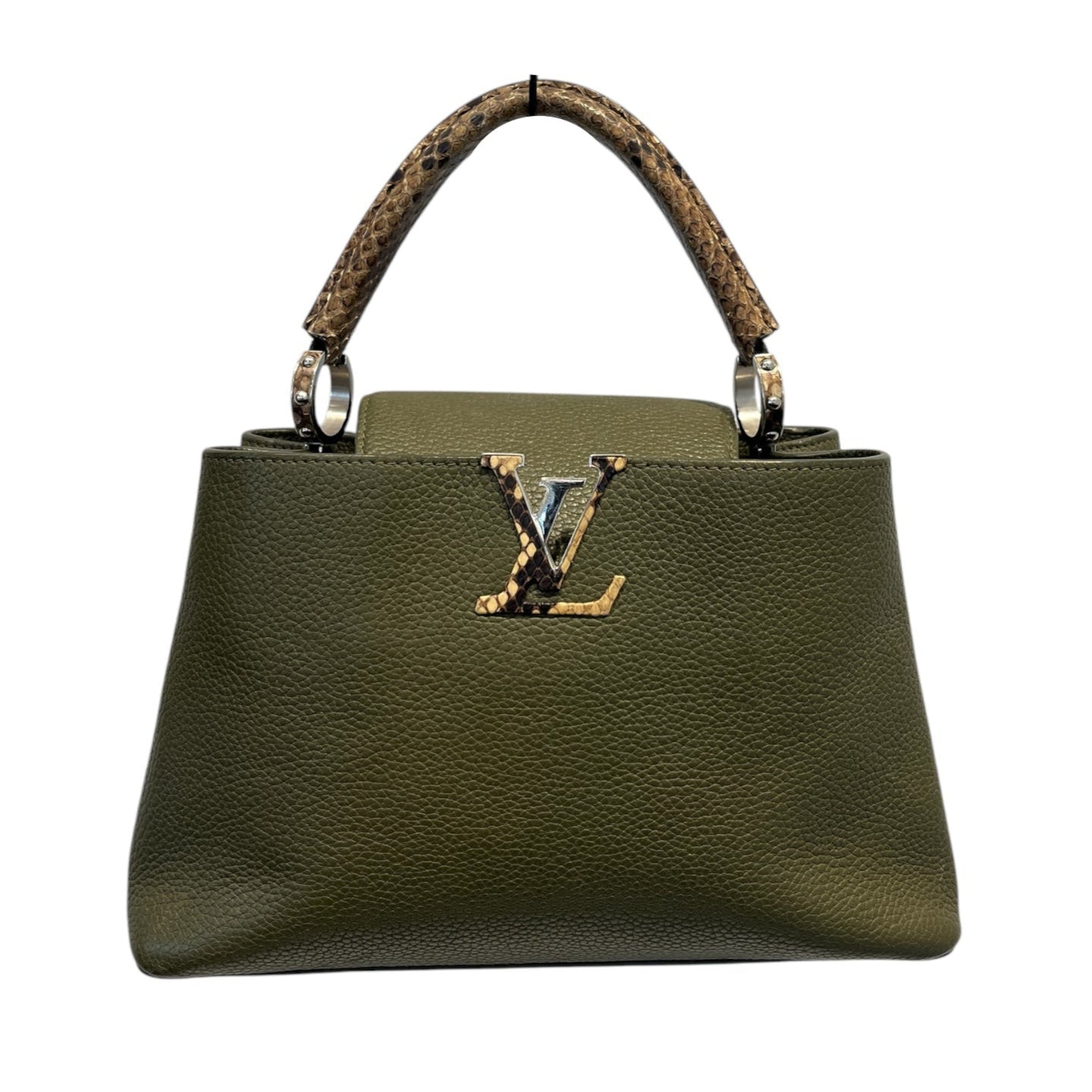 LOUIS VUITTON/Hand Bag/Leather/GRN/SNAKESKIN LV view 1