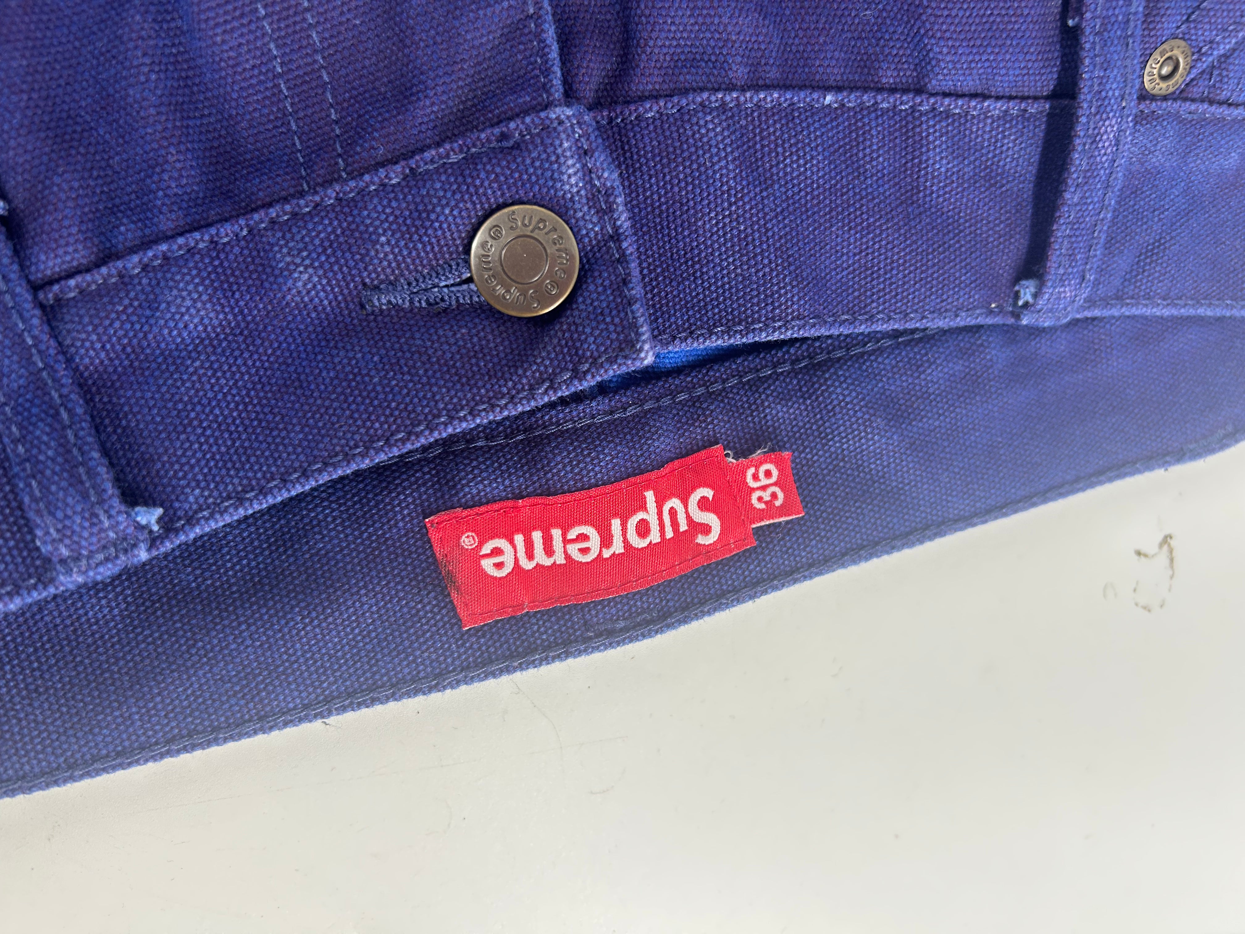 Supreme/Straight Pants/36/Cotton/BLU/DOUBLE KNEE view 3