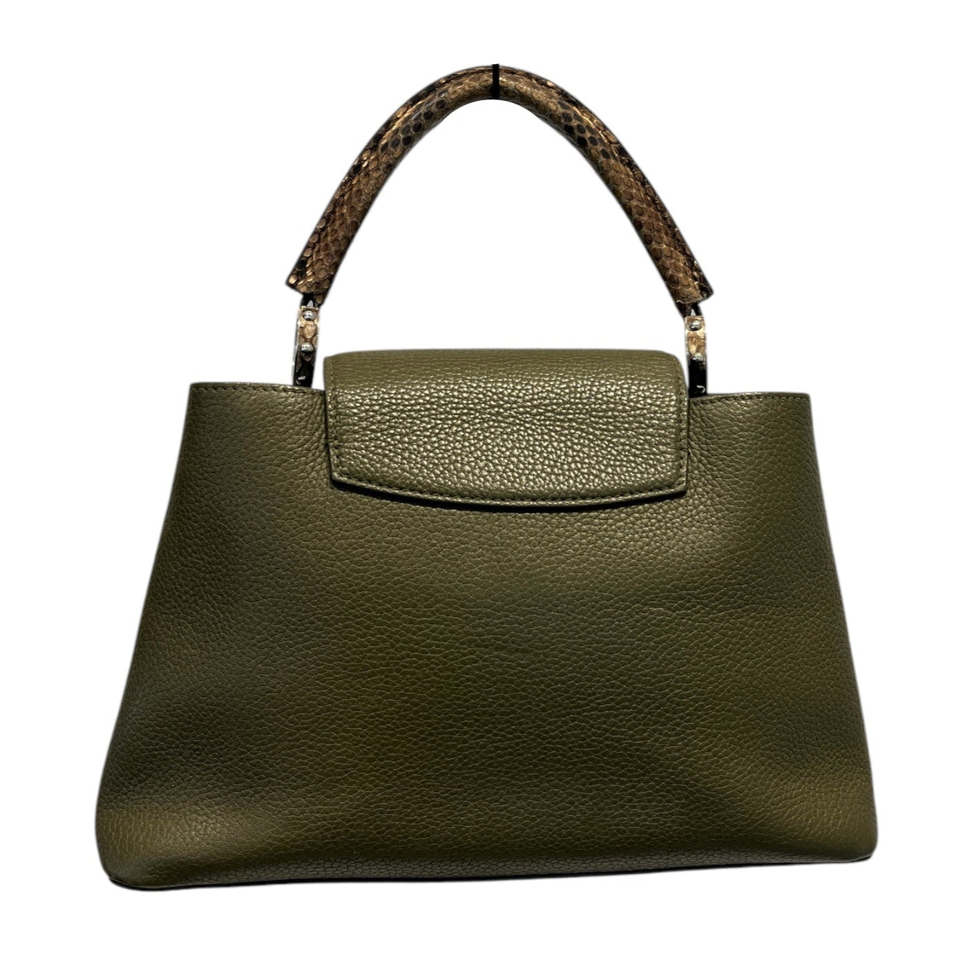 LOUIS VUITTON/Hand Bag/Leather/GRN/SNAKESKIN LV view 2